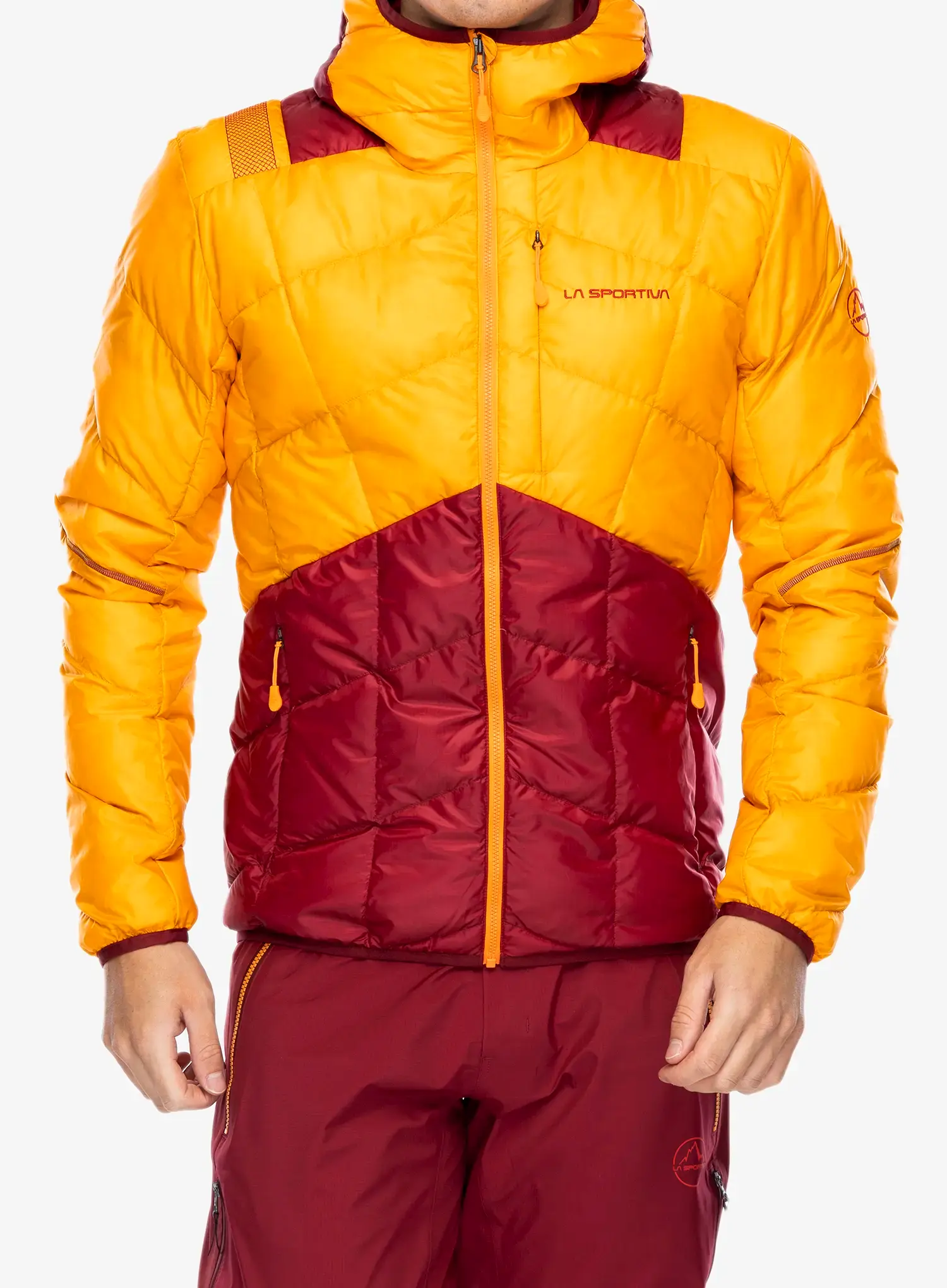Péřová bunda La Sportiva Pinnacle Down Jkt - papaya/sangria