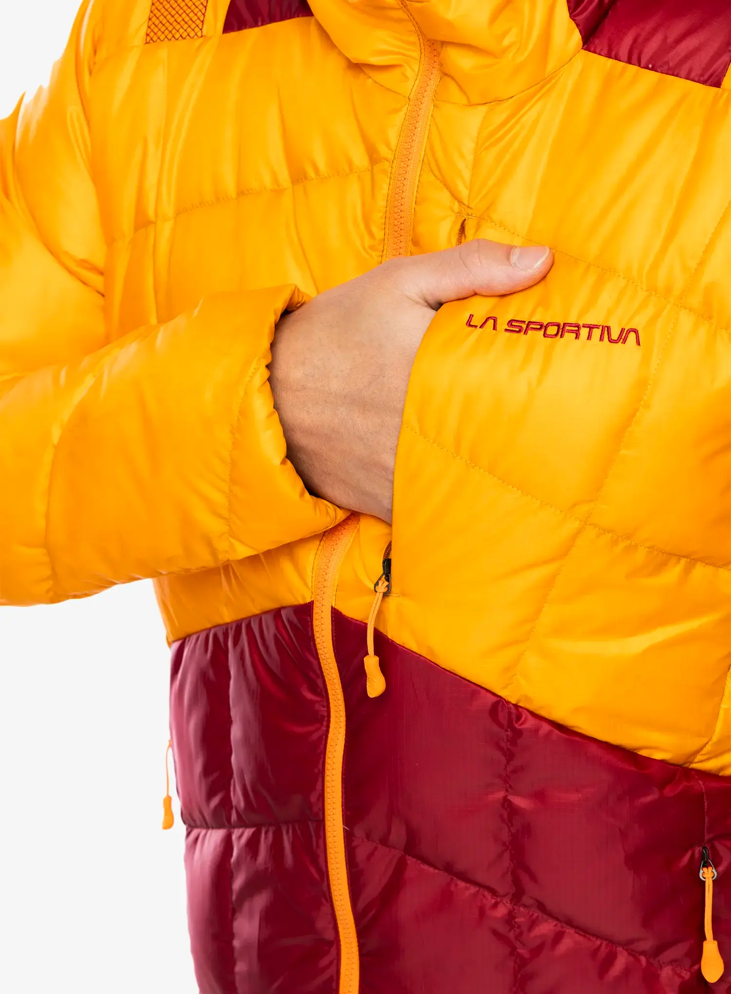 Péřová bunda La Sportiva Pinnacle Down Jkt - papaya/sangria