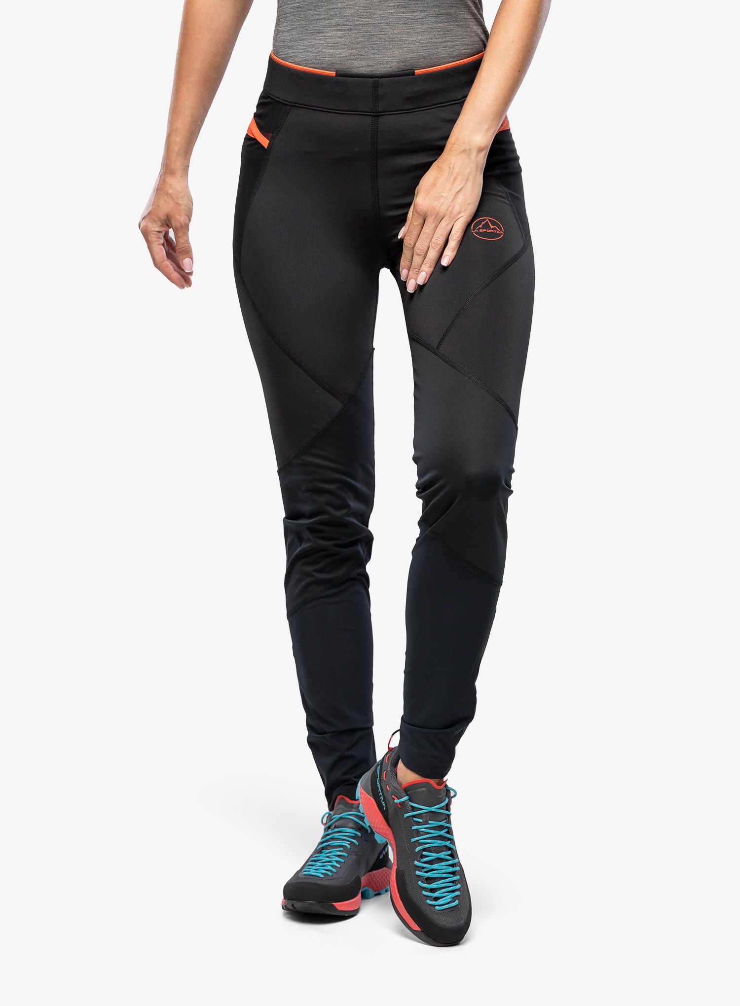 Dámské běžecké legíny La Sportiva Primal Pant - black/cherry tomato