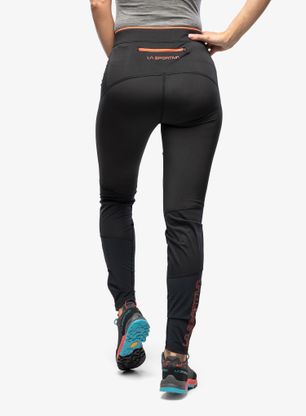 Dámské běžecké legíny La Sportiva Primal Pant - black/cherry tomato