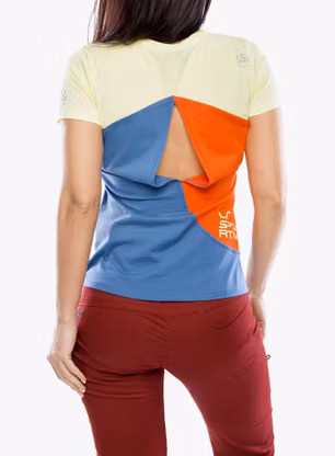 Bavlněné tričko dámské La Sportiva Roof T-Shirt - moonlight/zest