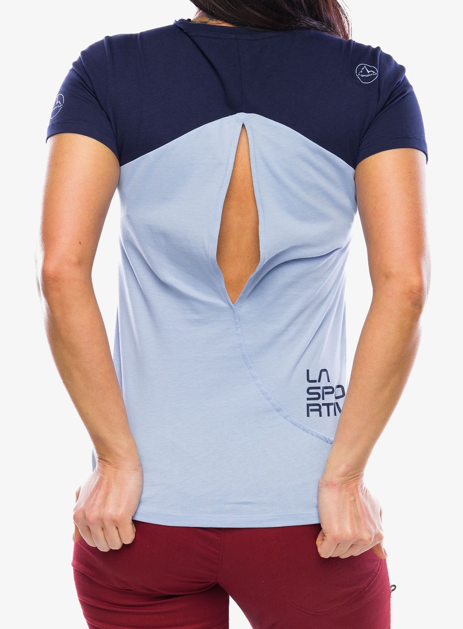 Bavlněné tričko dámské La Sportiva Roof T-Shirt - stone-blue/deep sea