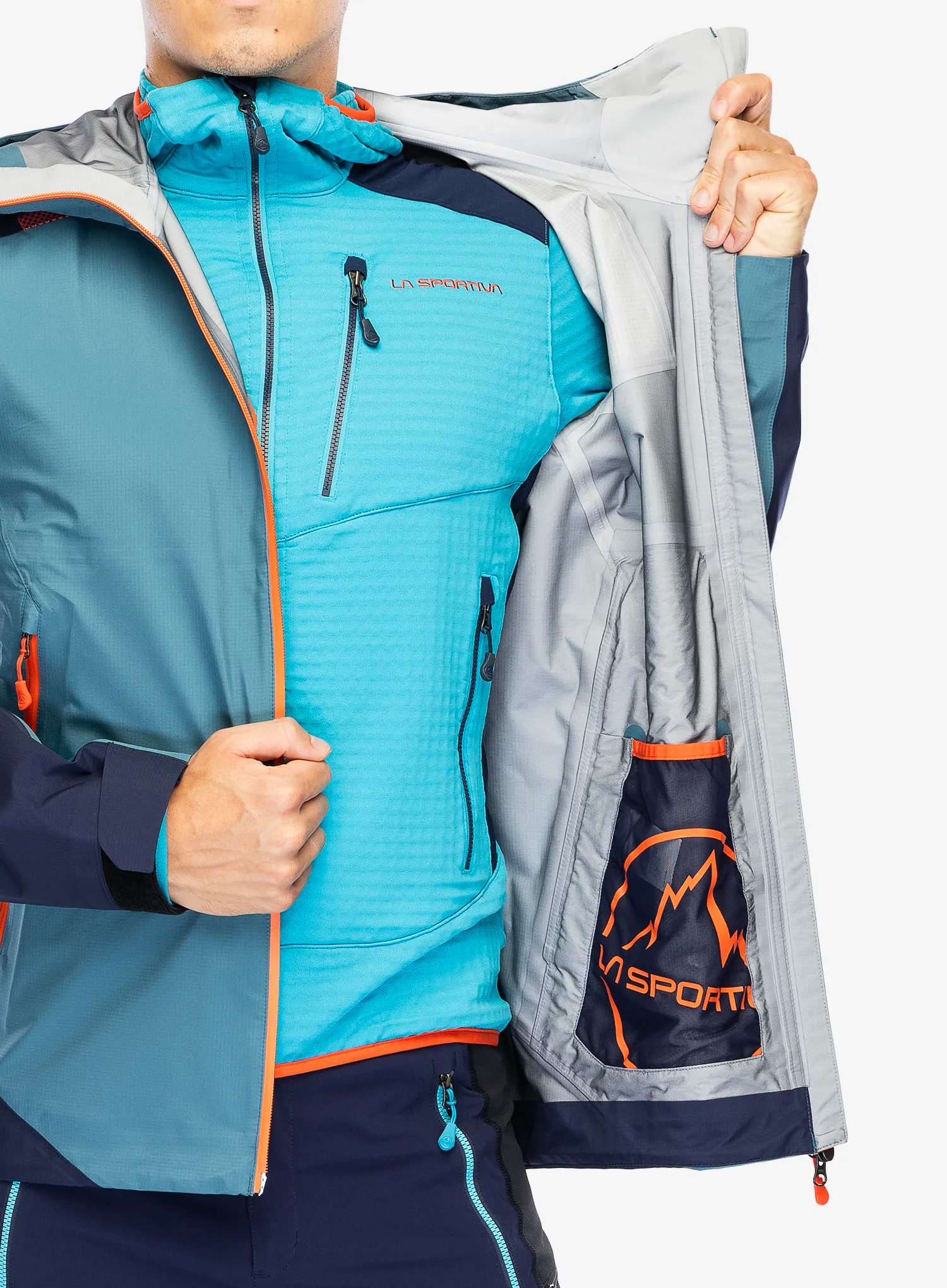 Bunda s membránou La Sportiva Roseg GTX Jacket - hurricane/deep sea