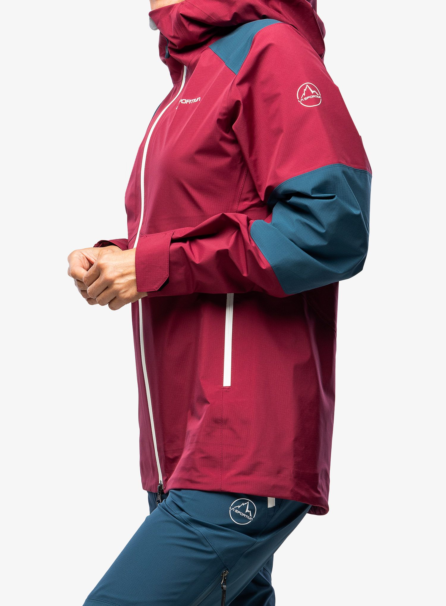 Dámská nepromokavá bunda s membránou La Sportiva Roseg GTX Jacket - red plum/storm blue