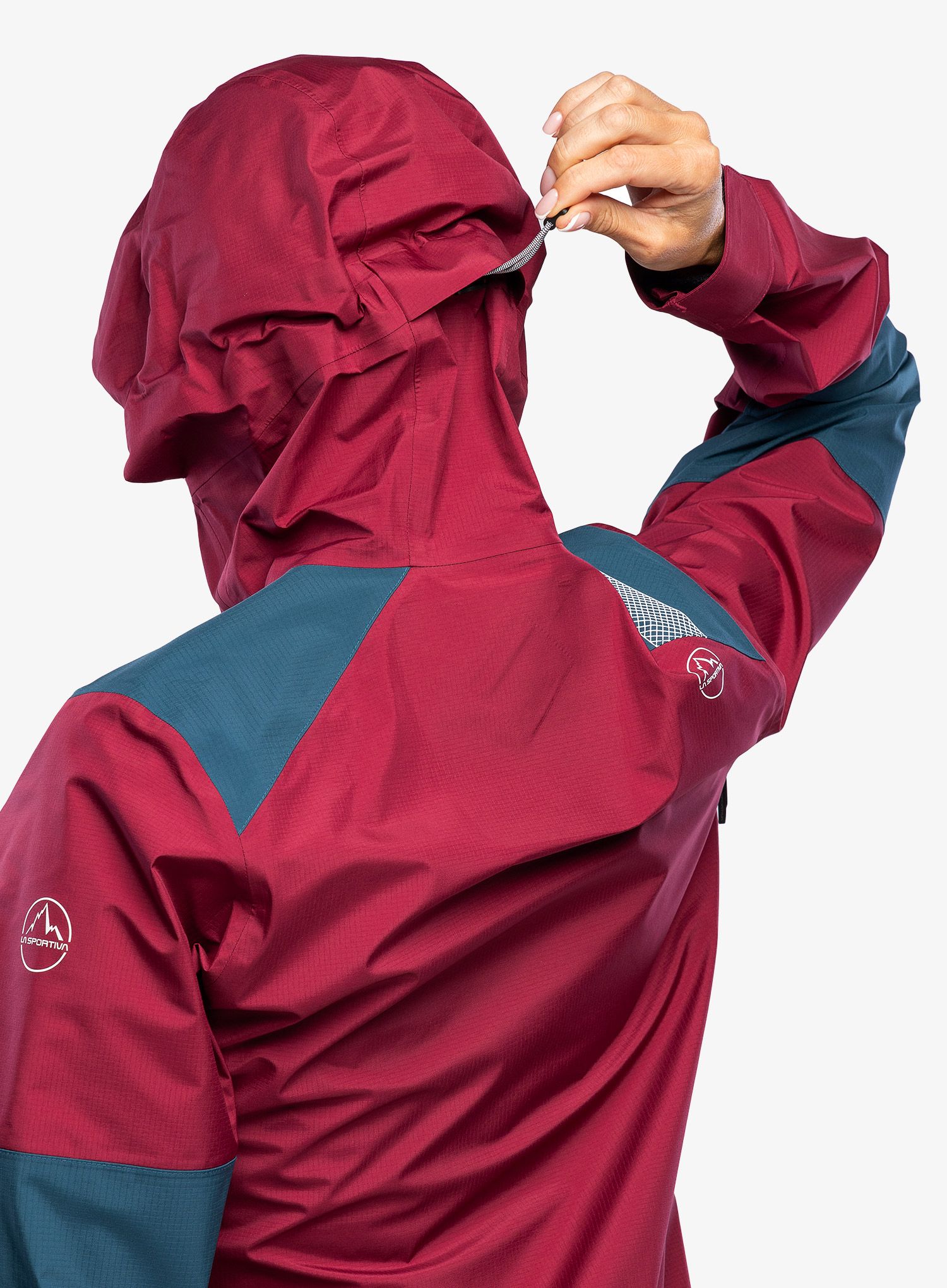 Dámská nepromokavá bunda s membránou La Sportiva Roseg GTX Jacket - red plum/storm blue