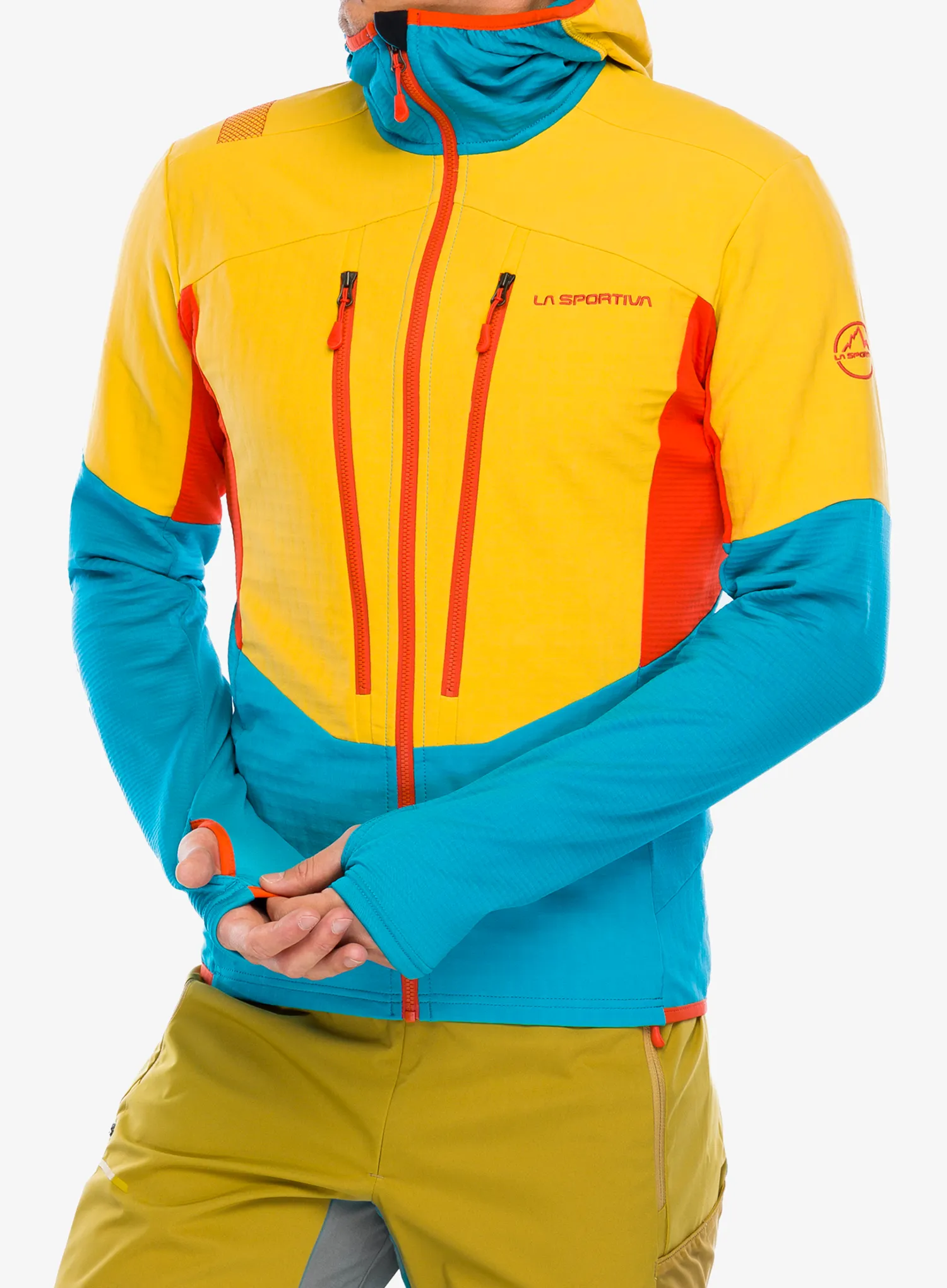 Mikina s kapucí La Sportiva Session Tech Hoody - tropic blue/bamboo