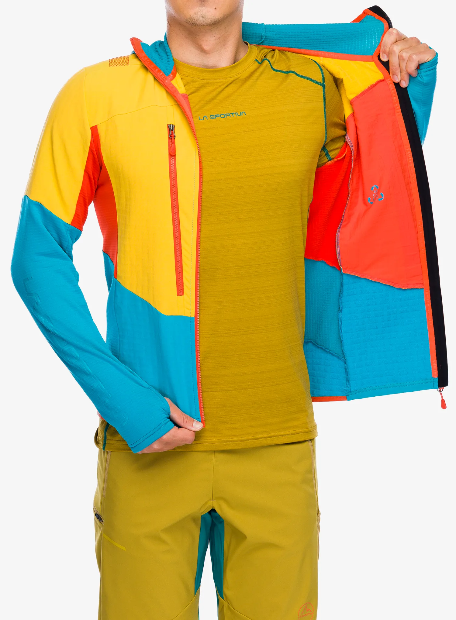 Mikina s kapucí La Sportiva Session Tech Hoody - tropic blue/bamboo