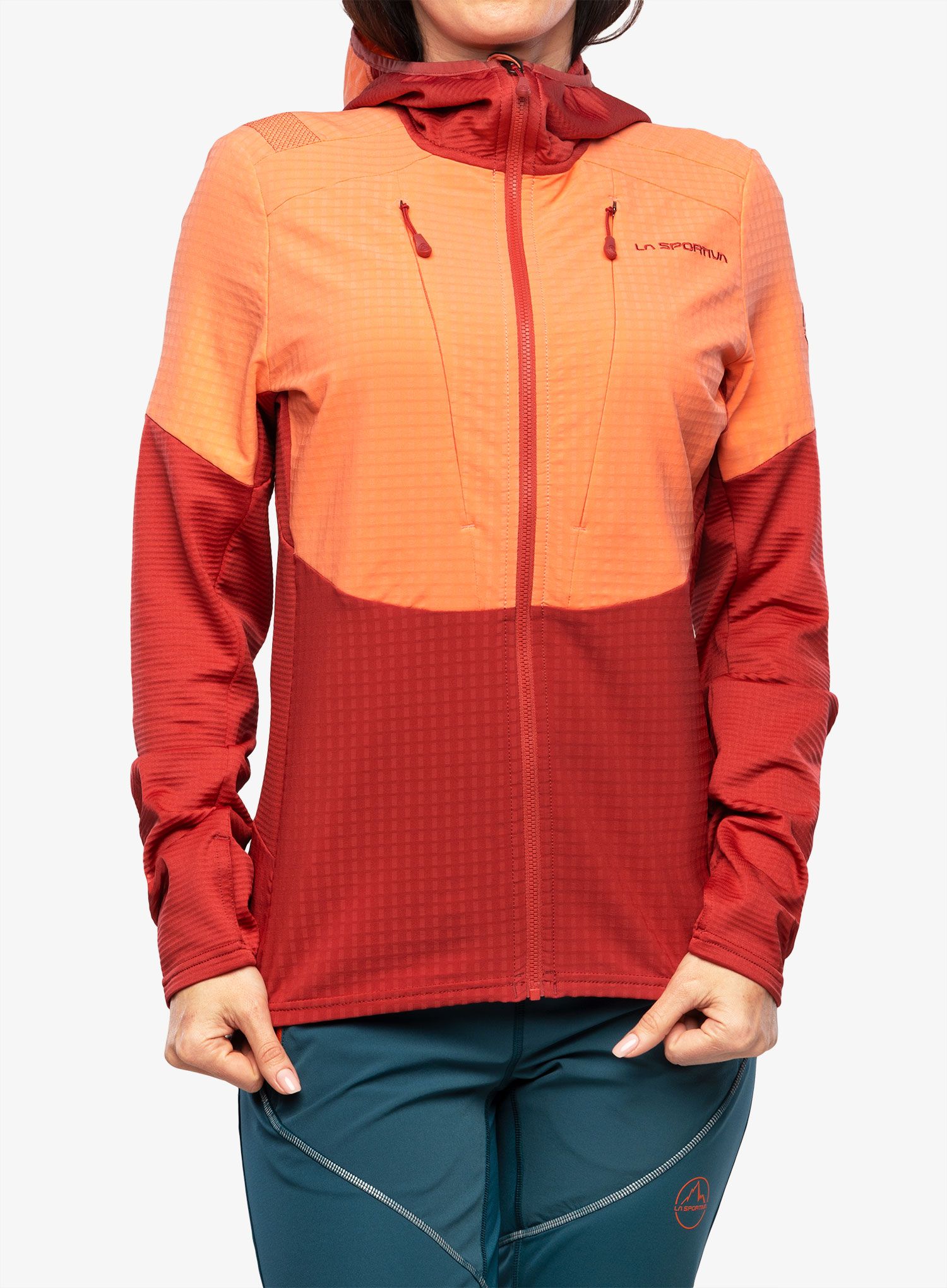 Dámská mikina s kapucí La Sportiva Session Tech Hoody - velvet/flamingo