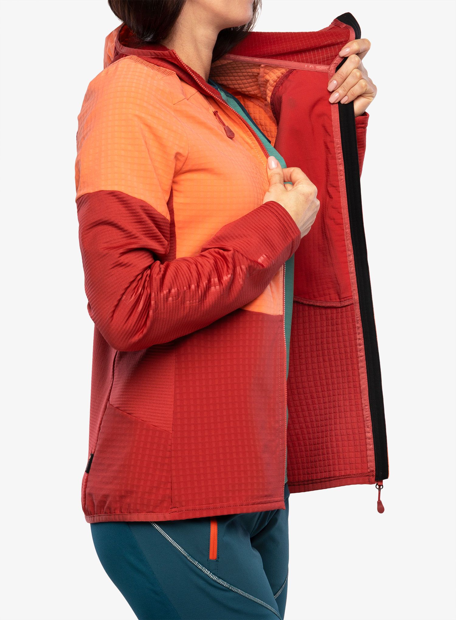 Dámská mikina s kapucí La Sportiva Session Tech Hoody - velvet/flamingo