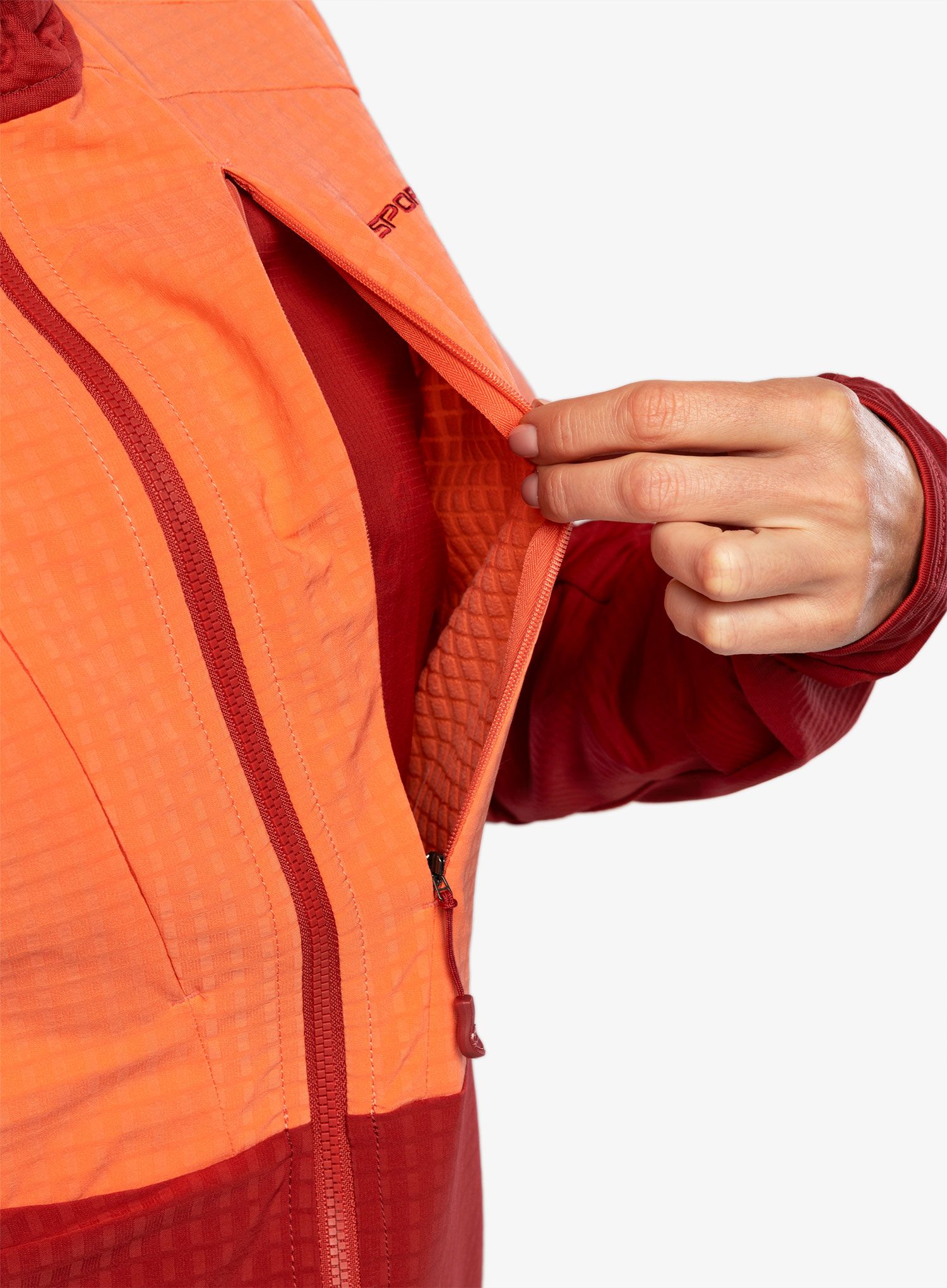 Dámská mikina s kapucí La Sportiva Session Tech Hoody - velvet/flamingo
