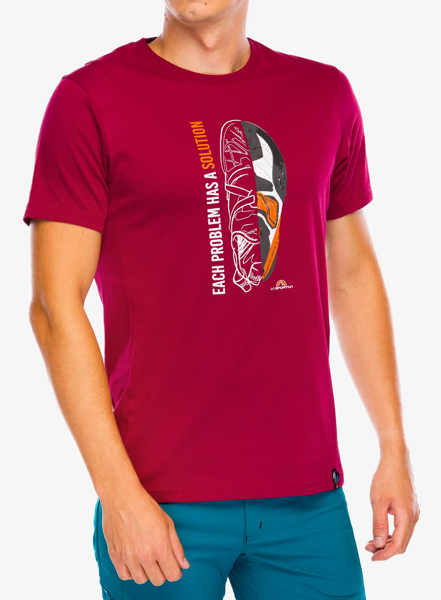 Tričko s potiskem La Sportiva Solution T-Shirt - sangria