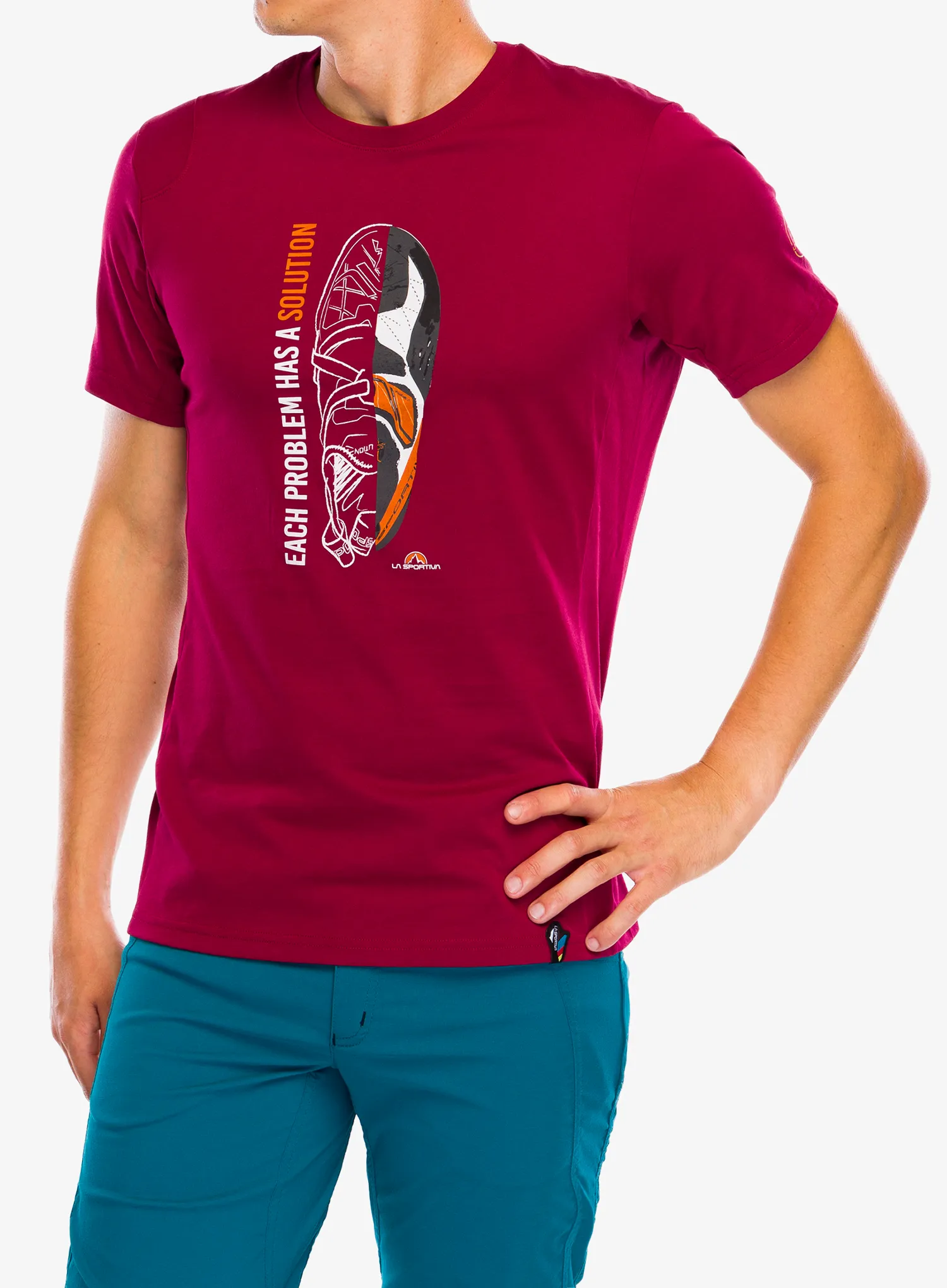 Tričko s potiskem La Sportiva Solution T-Shirt - sangria