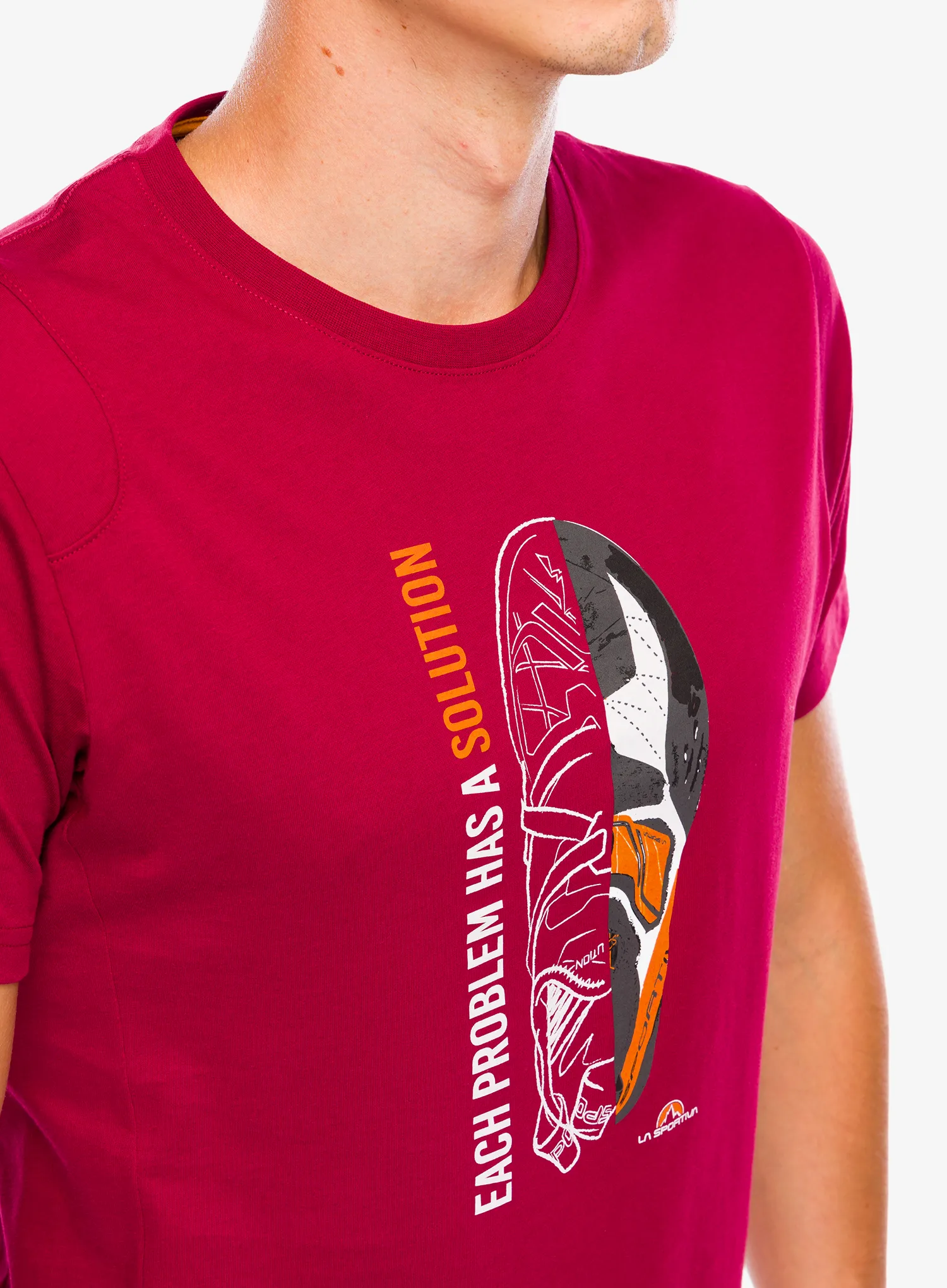 Tričko s potiskem La Sportiva Solution T-Shirt - sangria