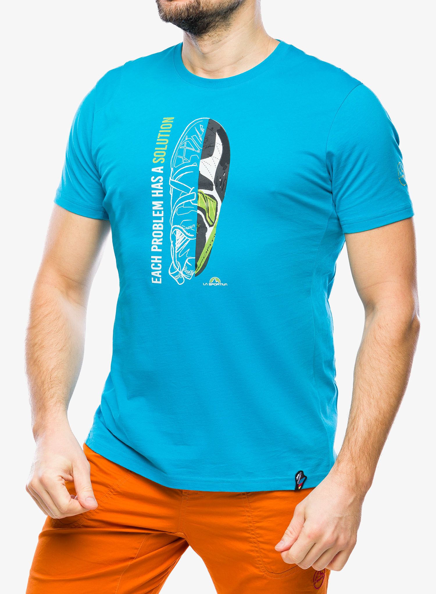 Bavlněné tričko La Sportiva Solution T-Shirt - tropic blue