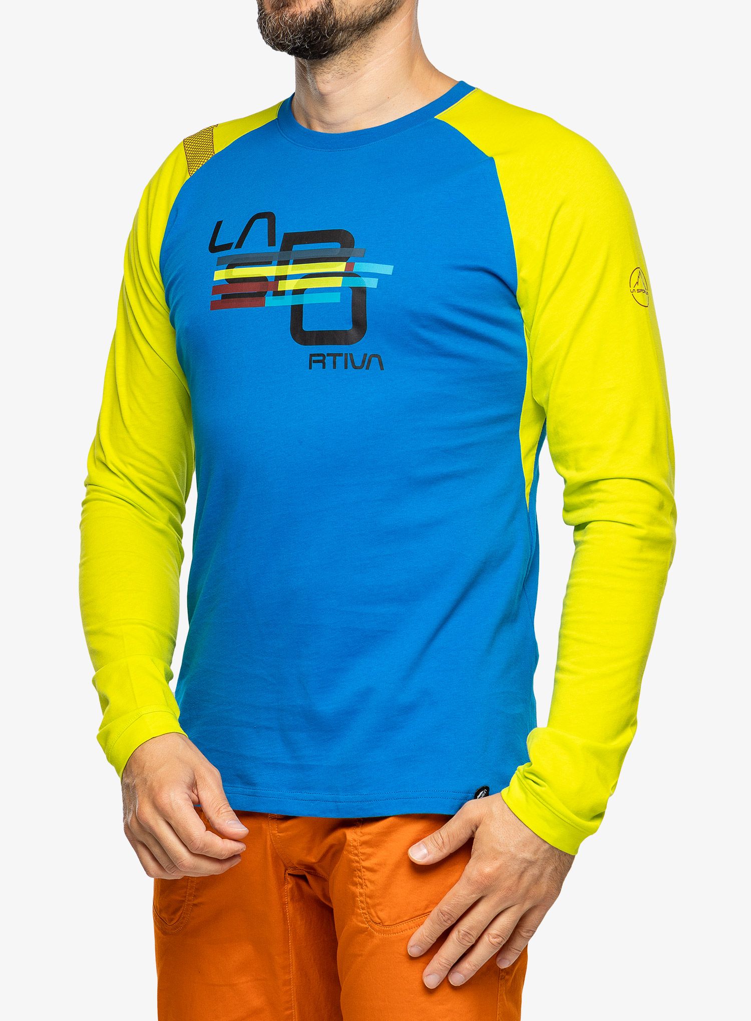 Tričko s dlouhým rukávem La Sportiva Stripe Cube Long Sleeve - electric blue/lime punch
