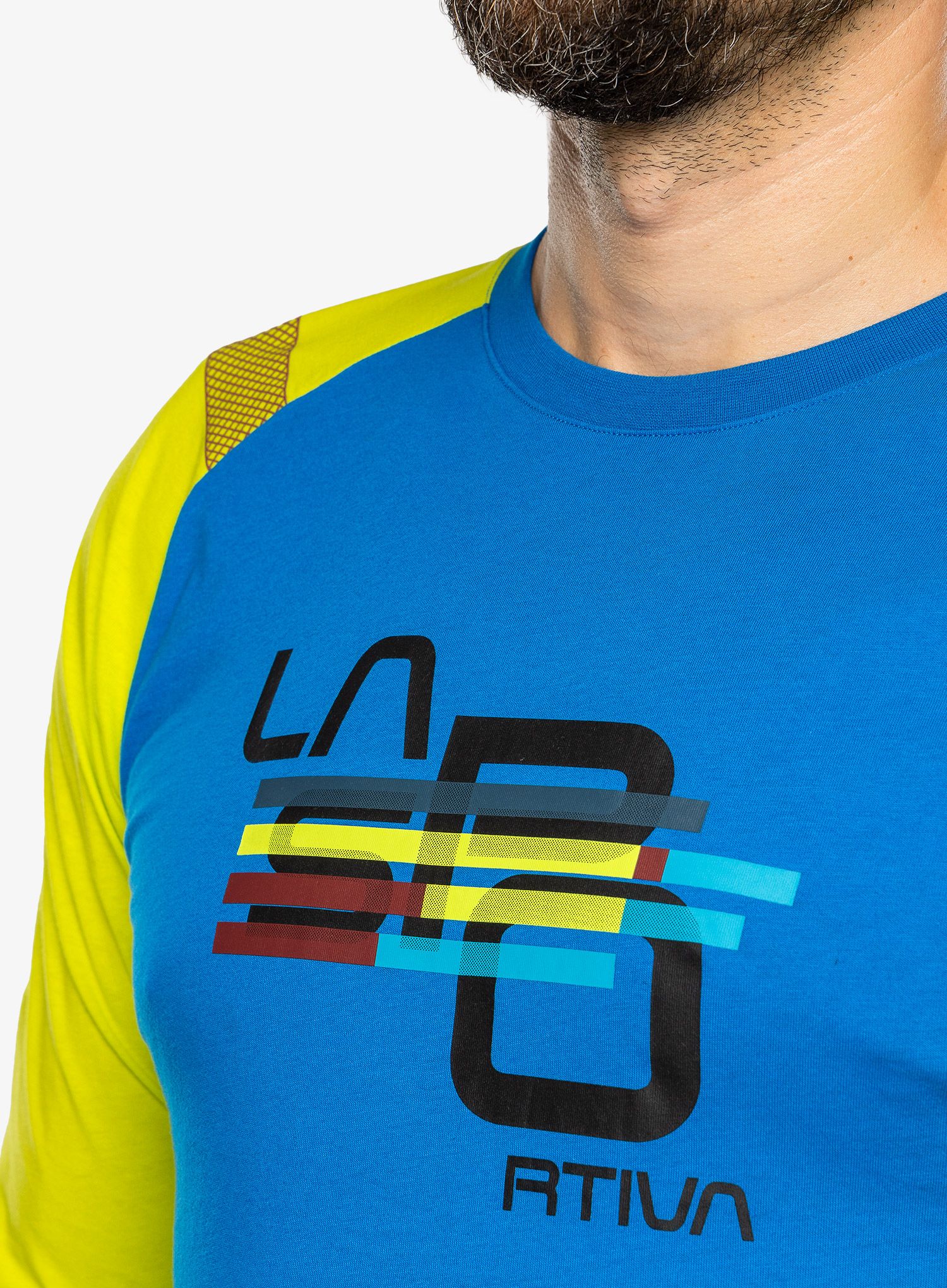 Tričko s dlouhým rukávem La Sportiva Stripe Cube Long Sleeve - electric blue/lime punch
