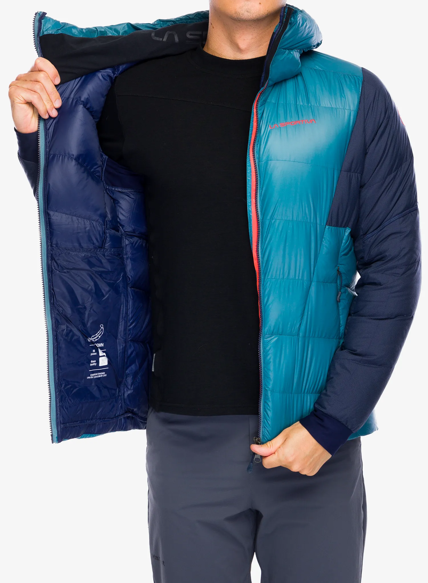 Péřová bunda La Sportiva Supercouloir 1000 Down Jacket - hurricane/deep sea