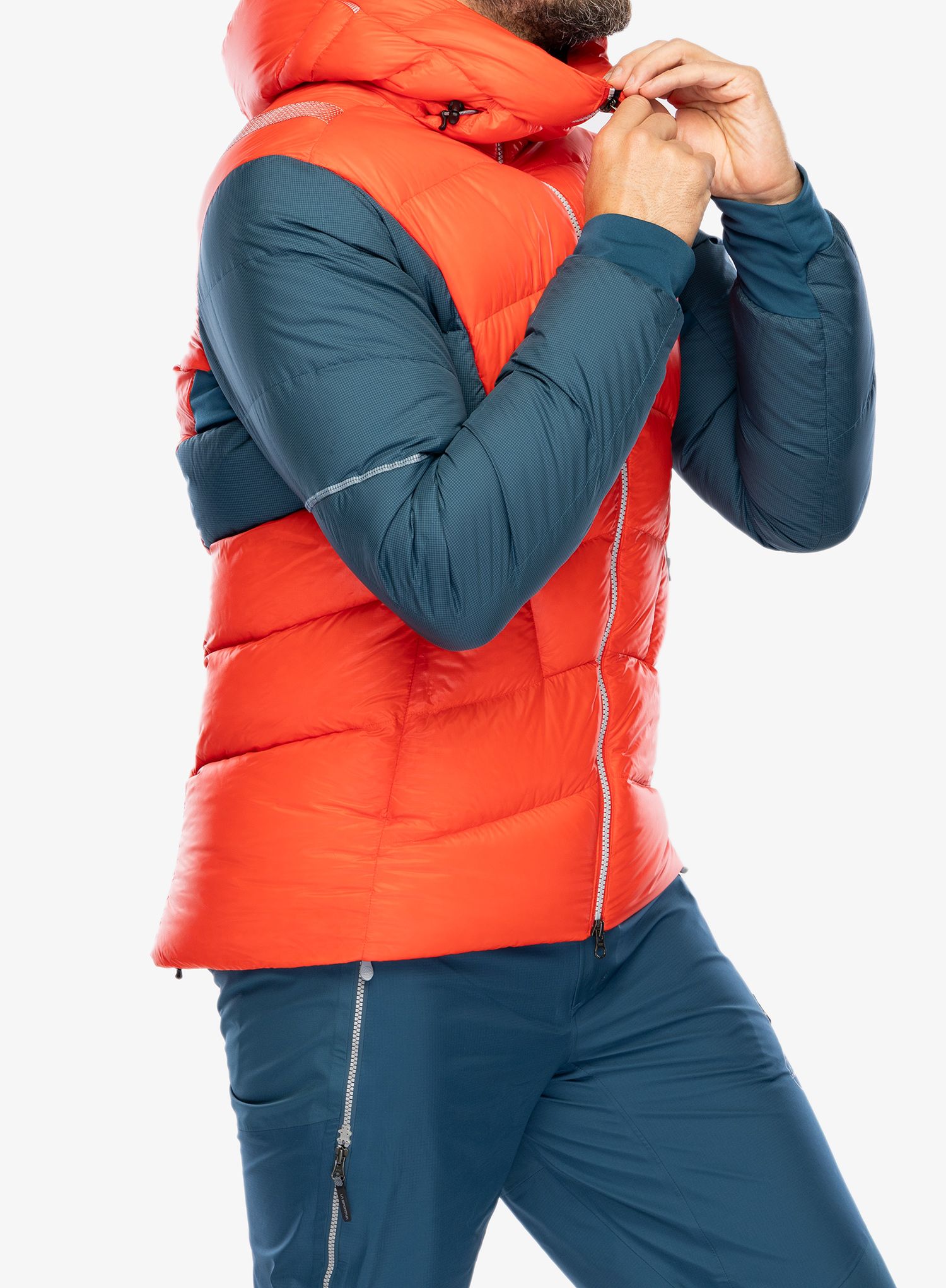 Péřová bunda La Sportiva Supercouloir 1000 Down Jacket - poppy/storm blue