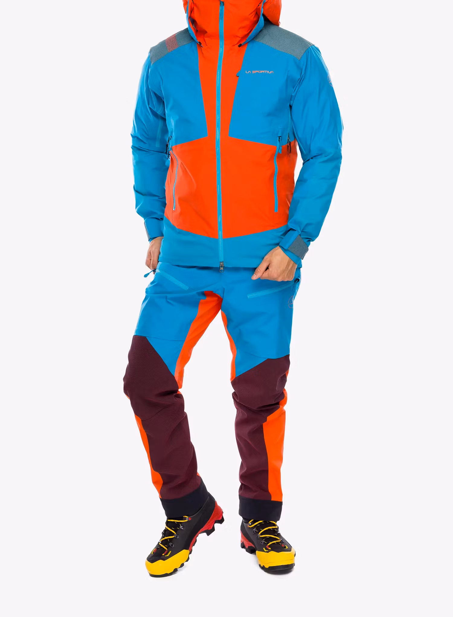 GORE TEX bunda La Sportiva Supercouloir GTX Pro Jkt - cherry tomato/tropic blue