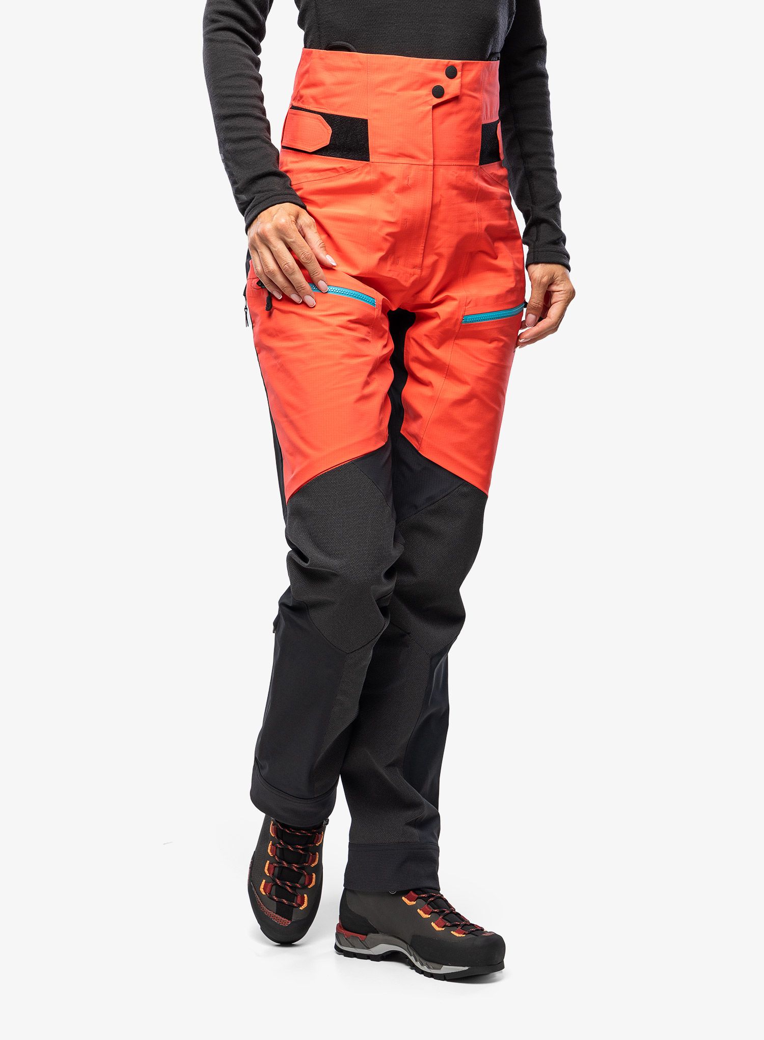 GORE TEX kalhoty dámské La Sportiva Supercouloir GTX Pro Pant - hibiscus/black