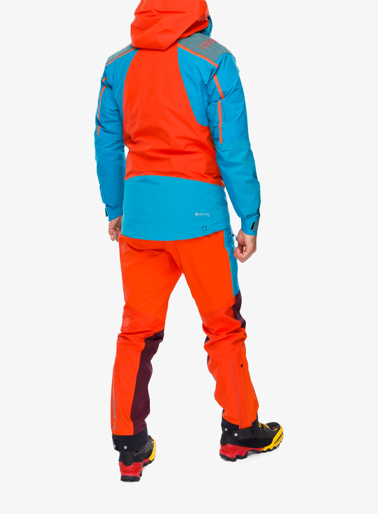 Membránové kalhoty La Sportiva Supercouloir GTX Pro Pant - tropic blue/cherry tomato