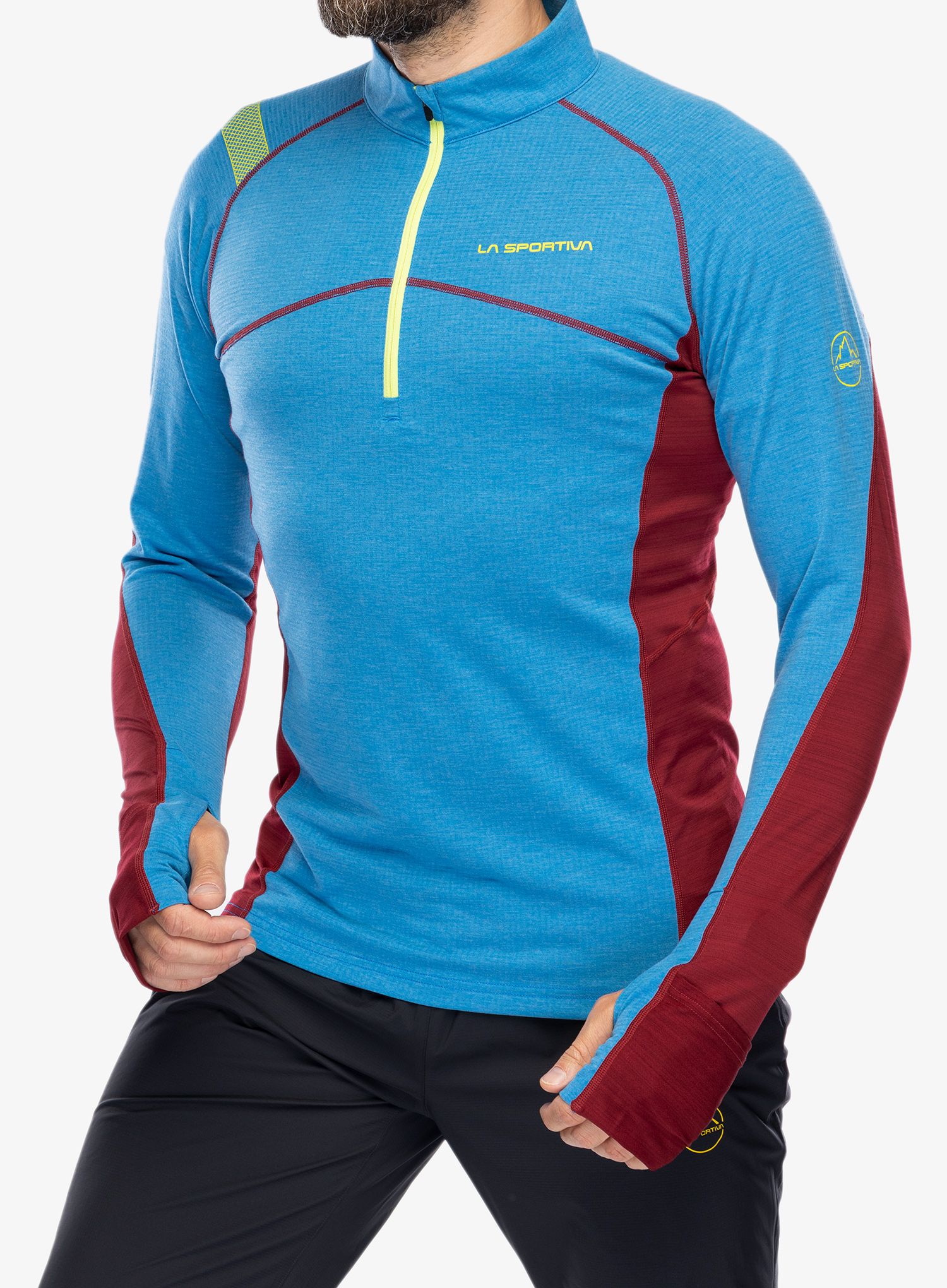 Rozepínací mikina La Sportiva Swift Long Sleeve - electric blue/sangria