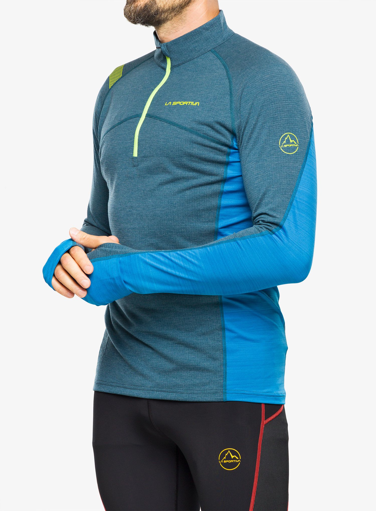 Mikina na běhání La Sportiva Swift Long Sleeve - storm blue/electric blue