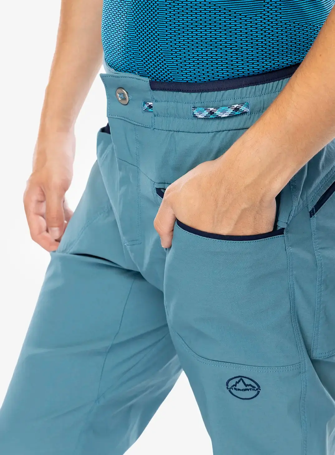 Lezecké kalhoty La Sportiva Talus Pant - hurricane/deep sea