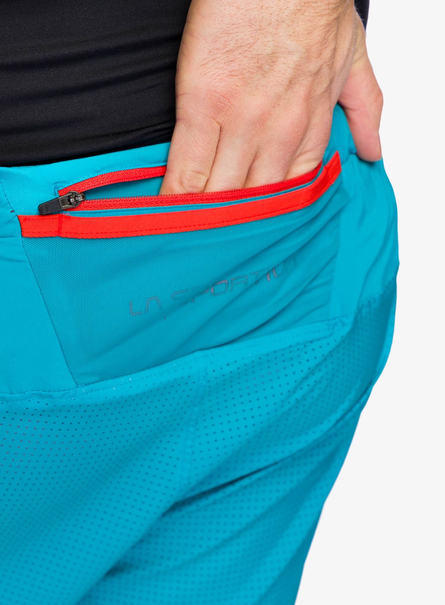 Běžecké kraťasy La Sportiva Trail Bite Short - tropic blue/cherry tomato