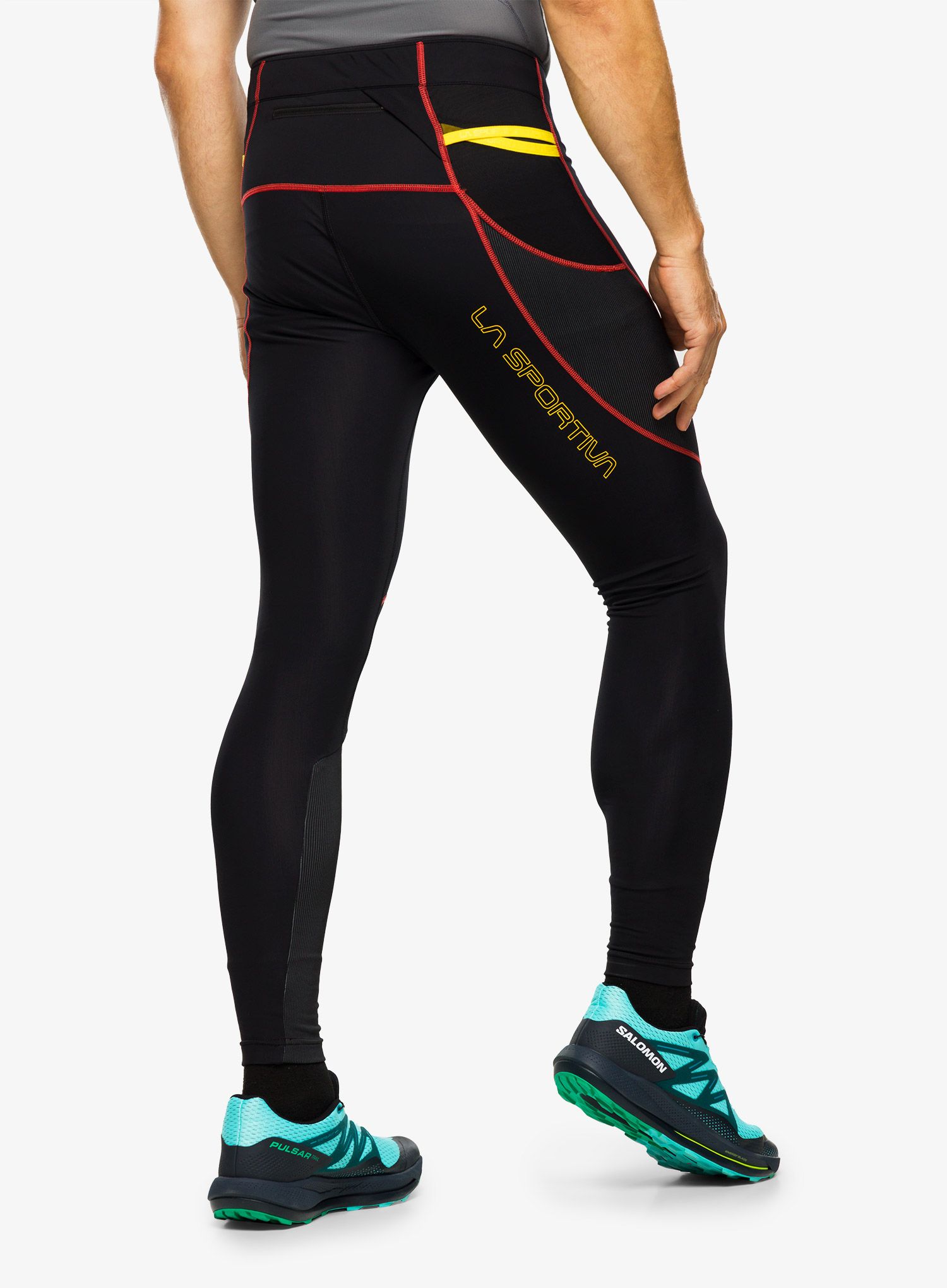 Běžecké legíny pánské La Sportiva Triumph Tight Pant - black/yellow