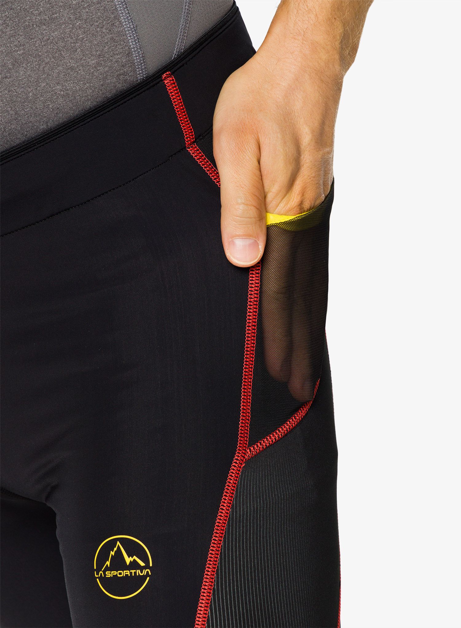 Běžecké legíny pánské La Sportiva Triumph Tight Pant - black/yellow