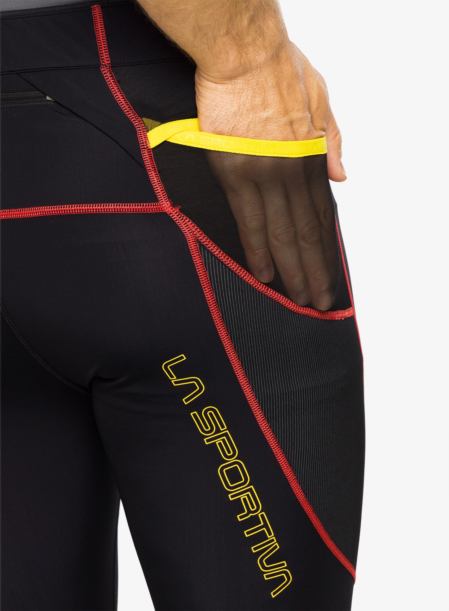 Běžecké legíny pánské La Sportiva Triumph Tight Pant - black/yellow