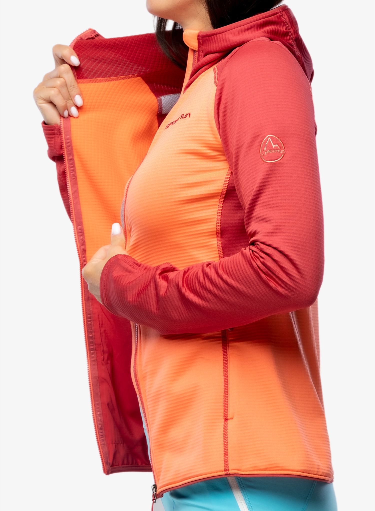 Dámská mikina s kapucí La Sportiva Upendo Hoody - flamingo/velvet