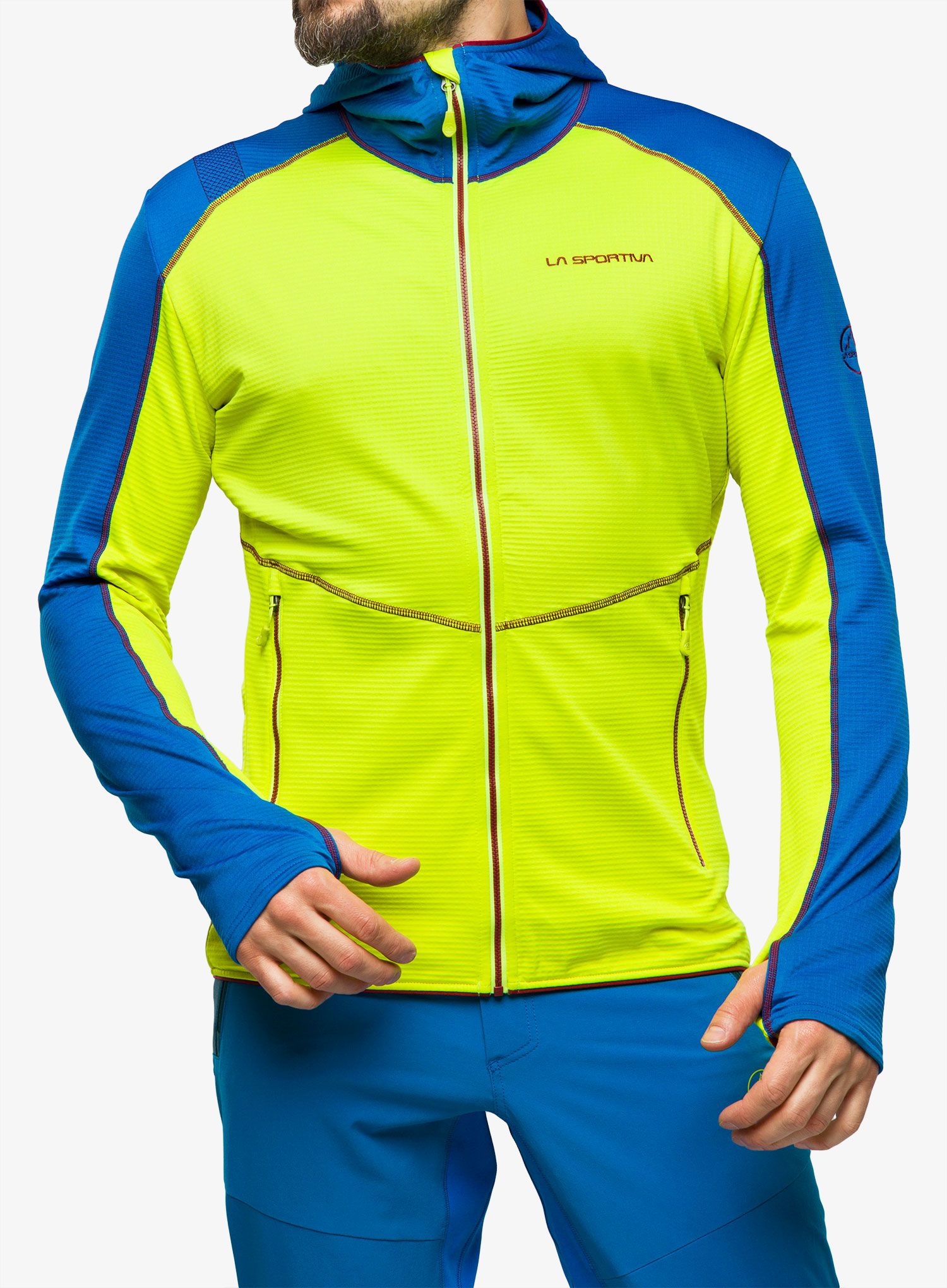 Mikina s kapucí La Sportiva Upendo Hoody - lime punch/electric blue