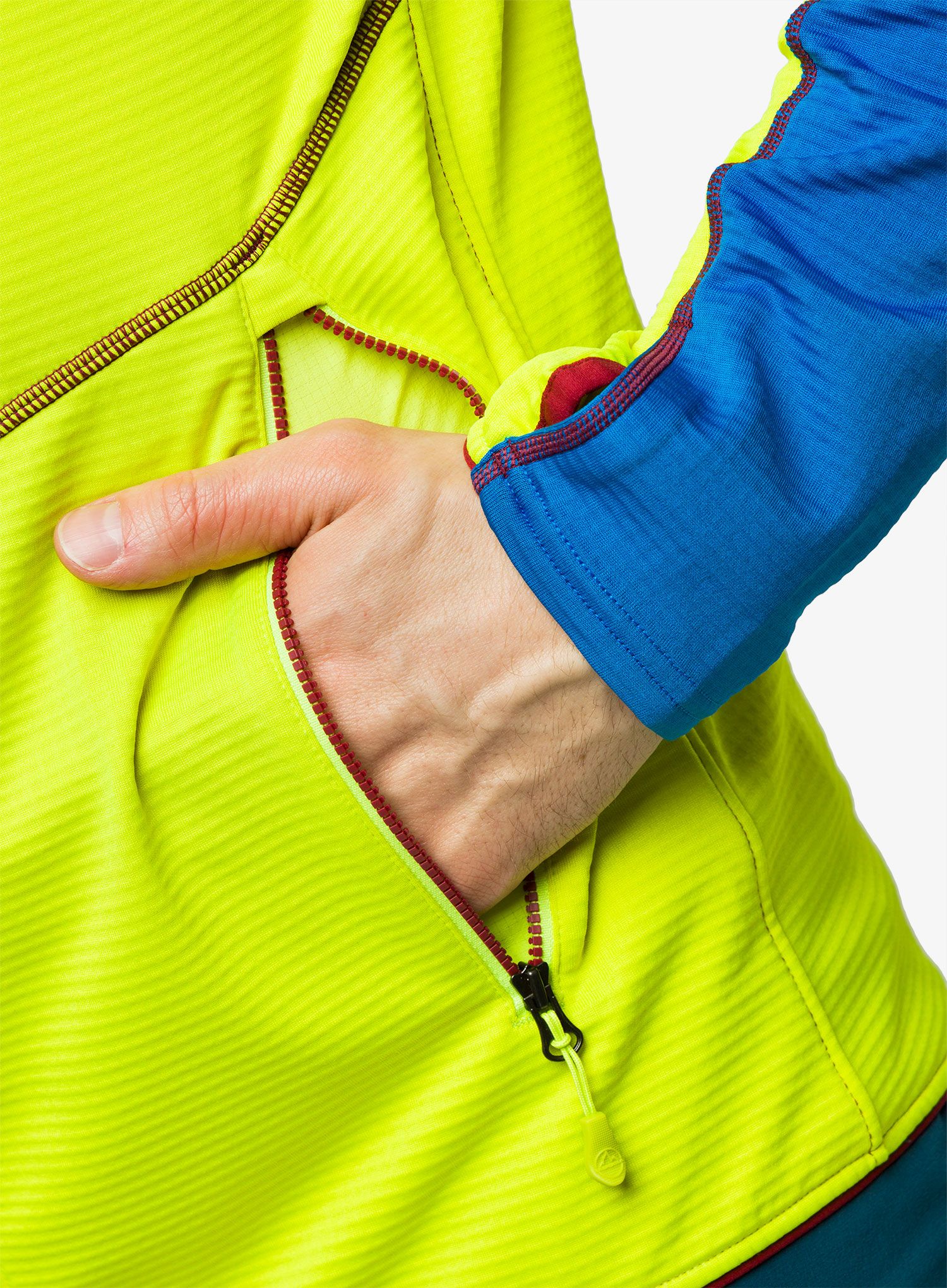 Mikina s kapucí La Sportiva Upendo Hoody - lime punch/electric blue