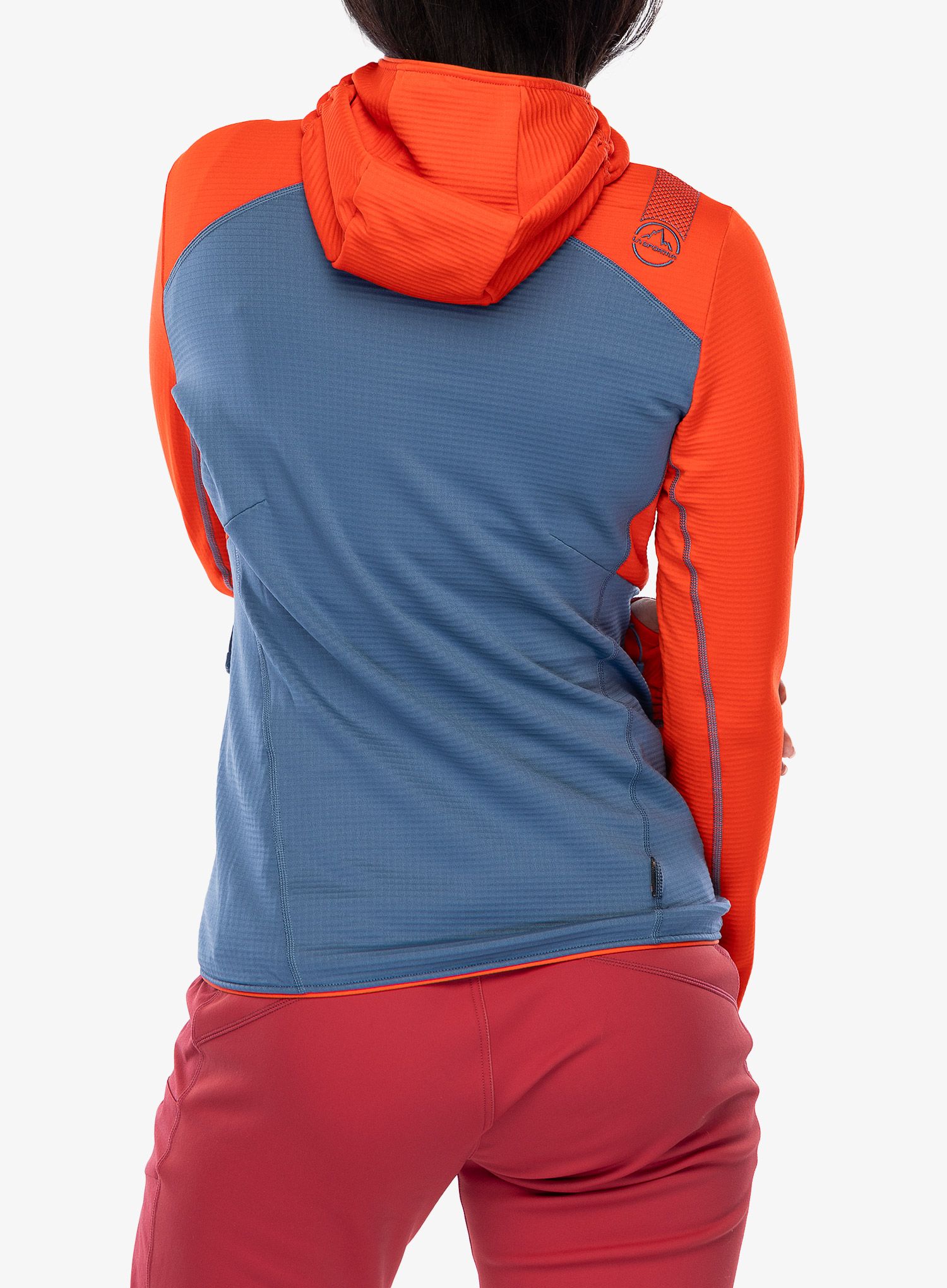 Dámská mikina s kapucí La Sportiva Upendo Hoody - moonlight/cherry tomato