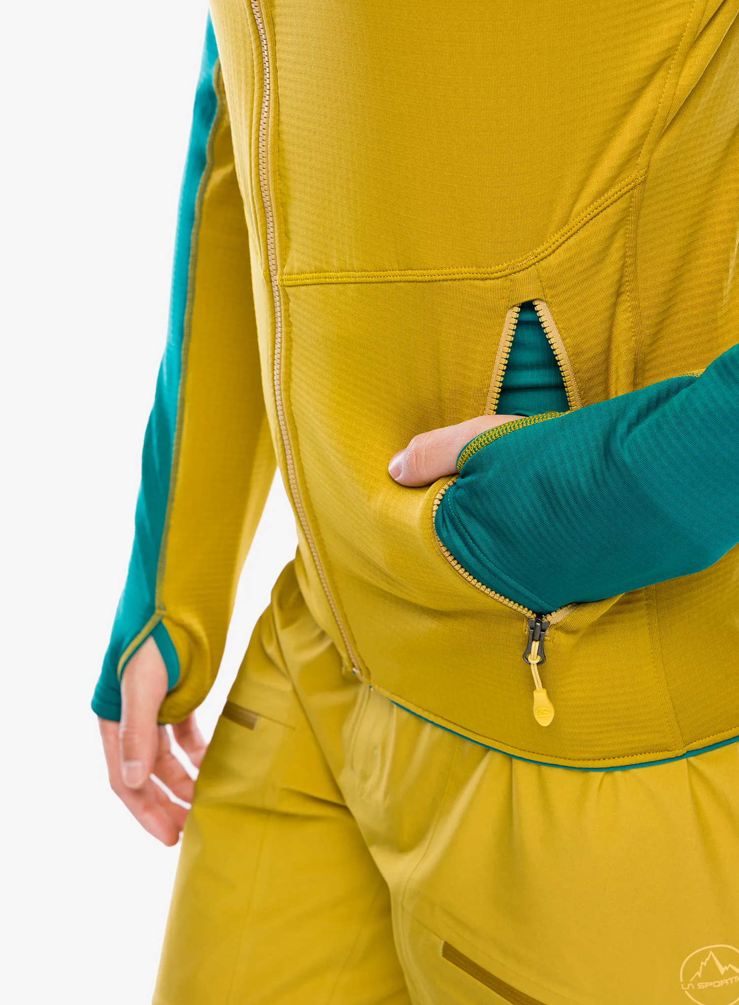 Mikina s kapucí La Sportiva Upendo Hoody - savana/everglade