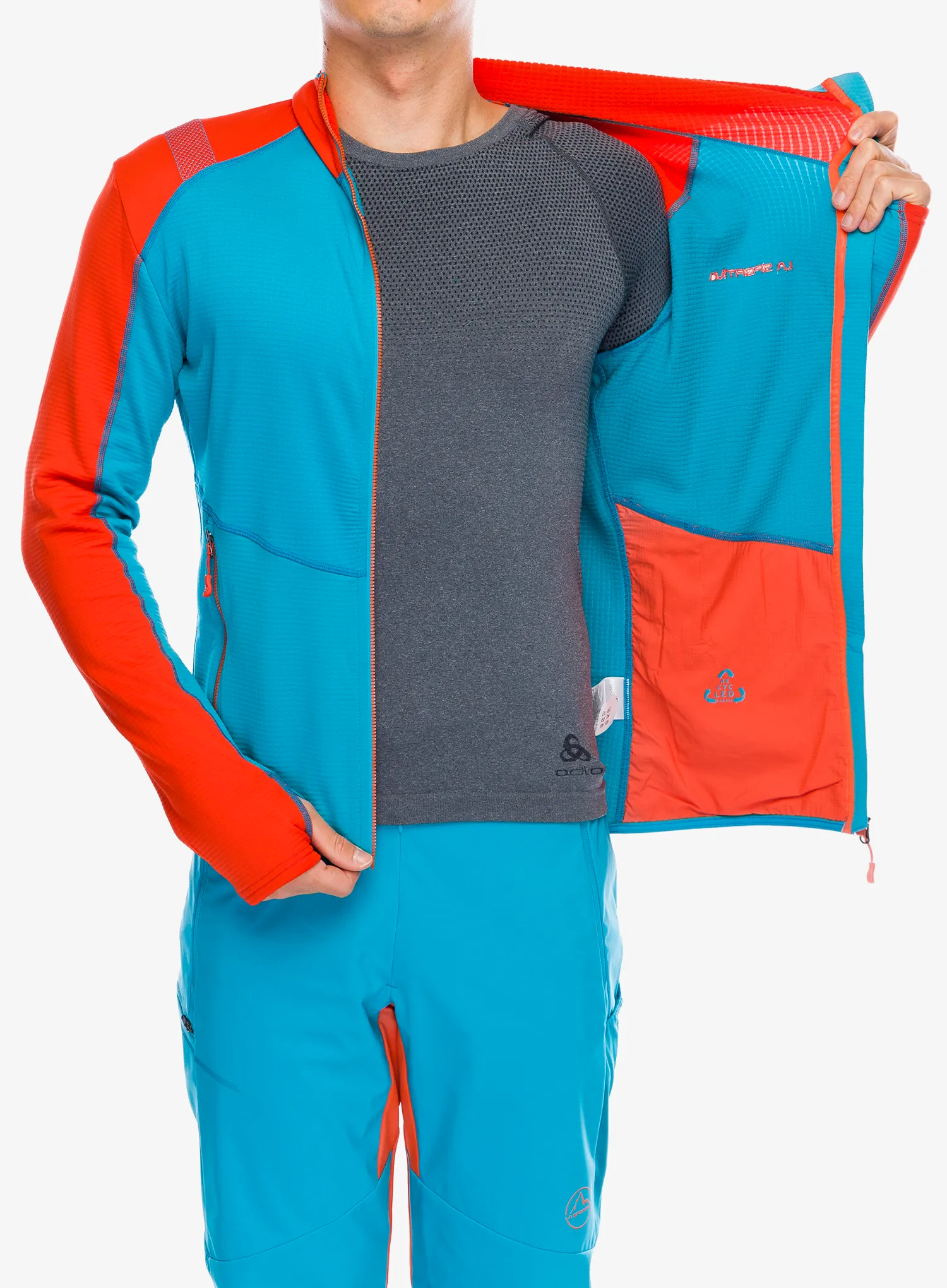 Mikina s kapucí La Sportiva Upendo Hoody - tropic blue/cherry tomato