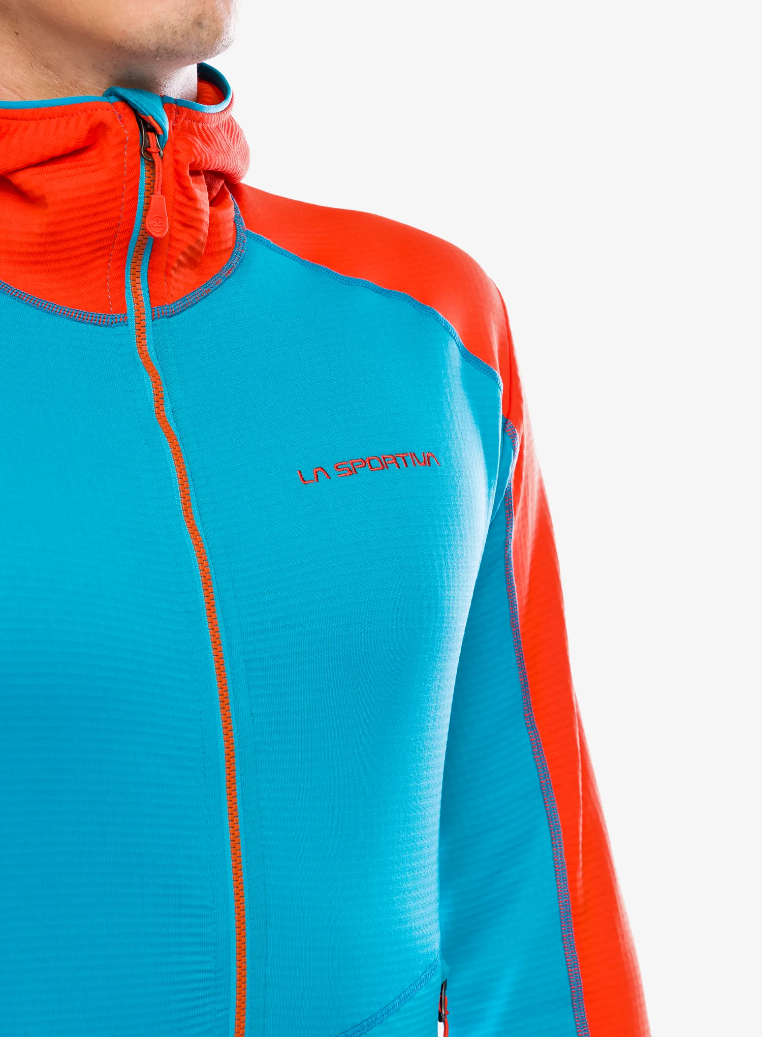 Mikina s kapucí La Sportiva Upendo Hoody - tropic blue/cherry tomato