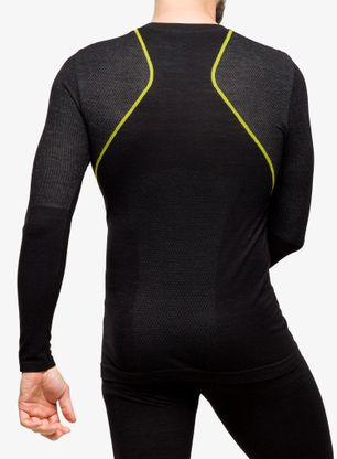 Funkční mikina La Sportiva Wool40 Aero Longsleeve - black/yellow
