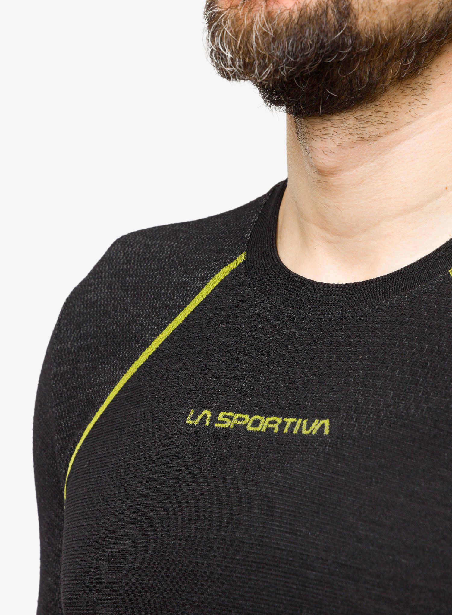 Funkční mikina La Sportiva Wool40 Aero Longsleeve - black/yellow