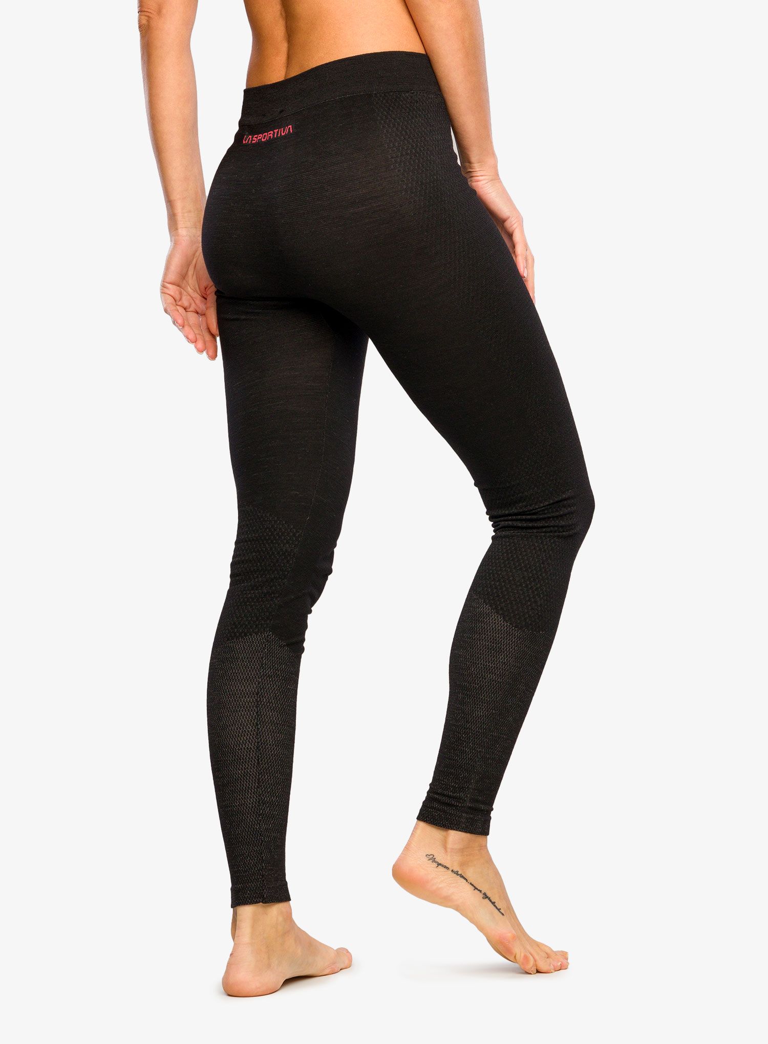 Termolegíny dámské La Sportiva Wool40 Aero Pants - black/hibiscus