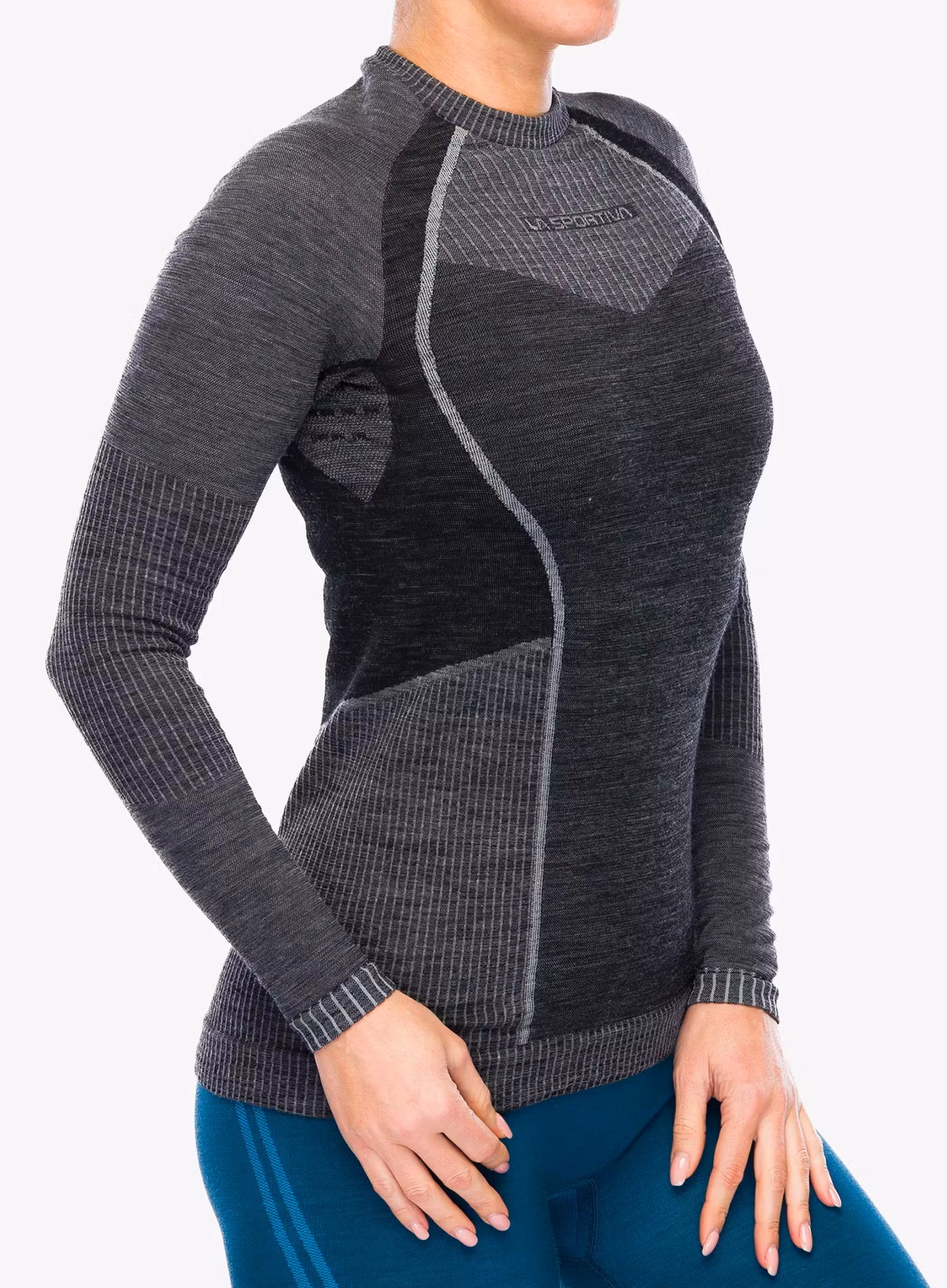 Dámská funkční mikina La Sportiva Wool70 Tech Longsleeve - carbon/cloud