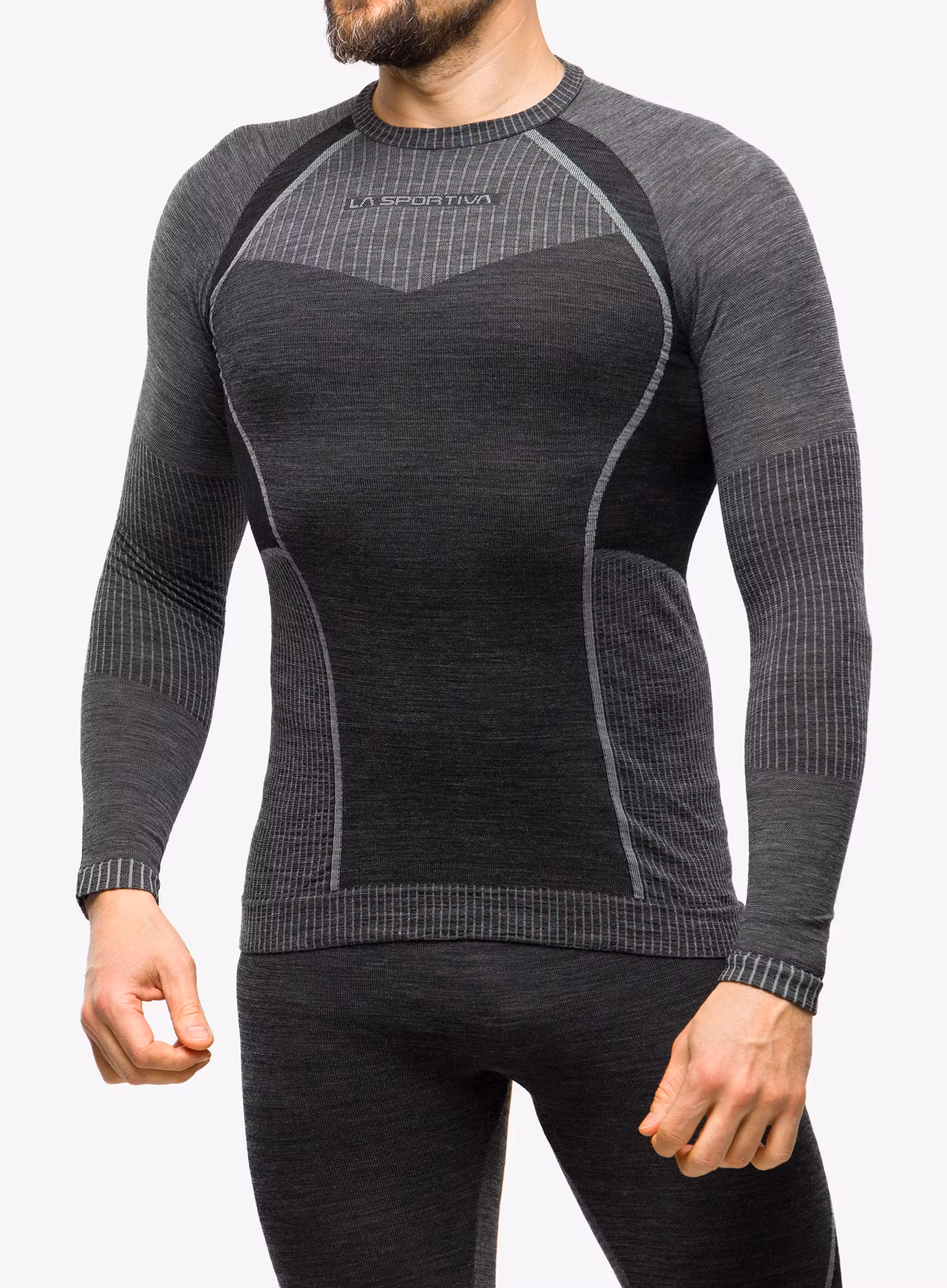 Funkční mikina La Sportiva Wool70 Tech Longsleeve - carbon/cloud
