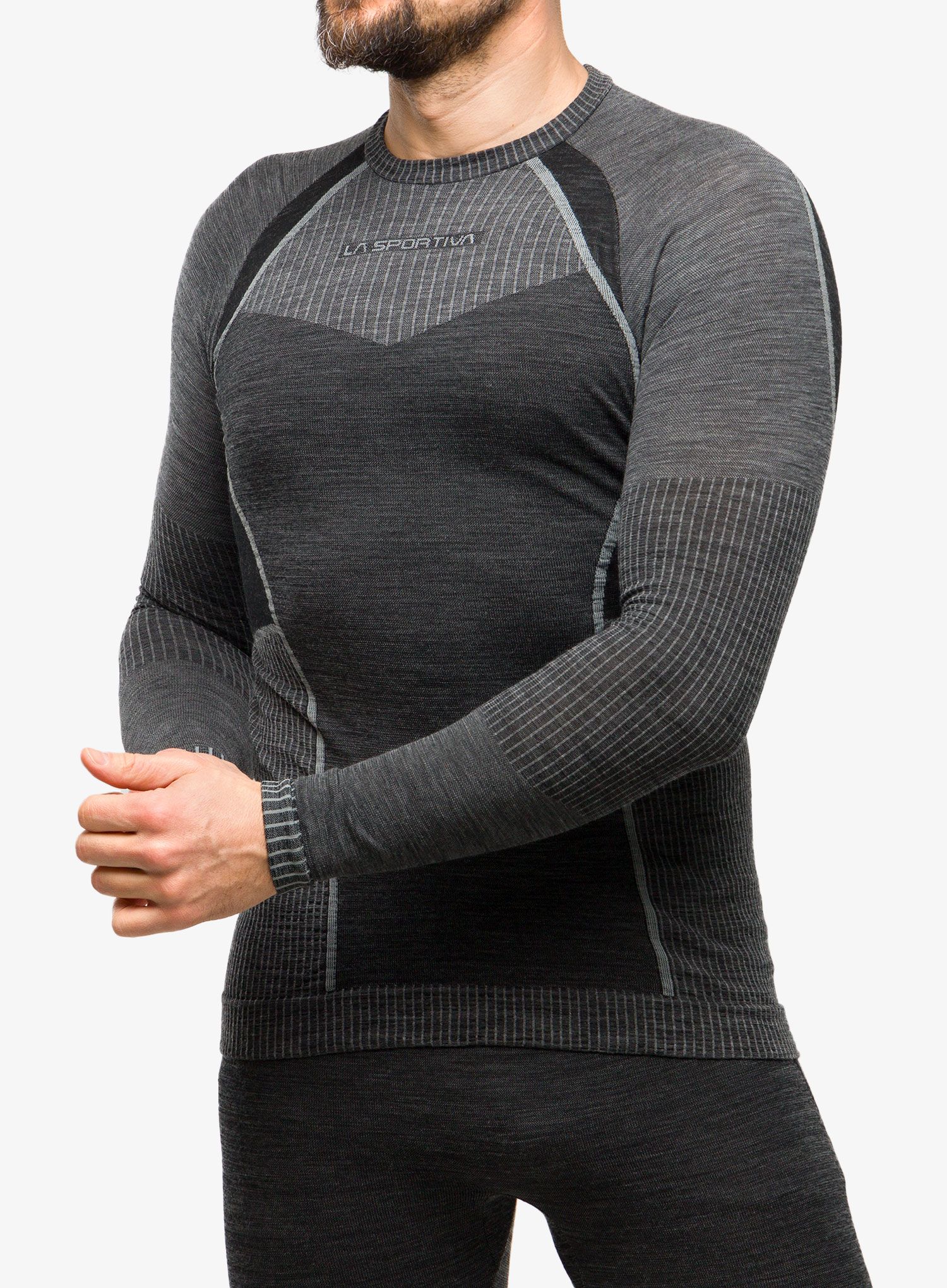 Funkční mikina La Sportiva Wool70 Tech Longsleeve - carbon/cloud