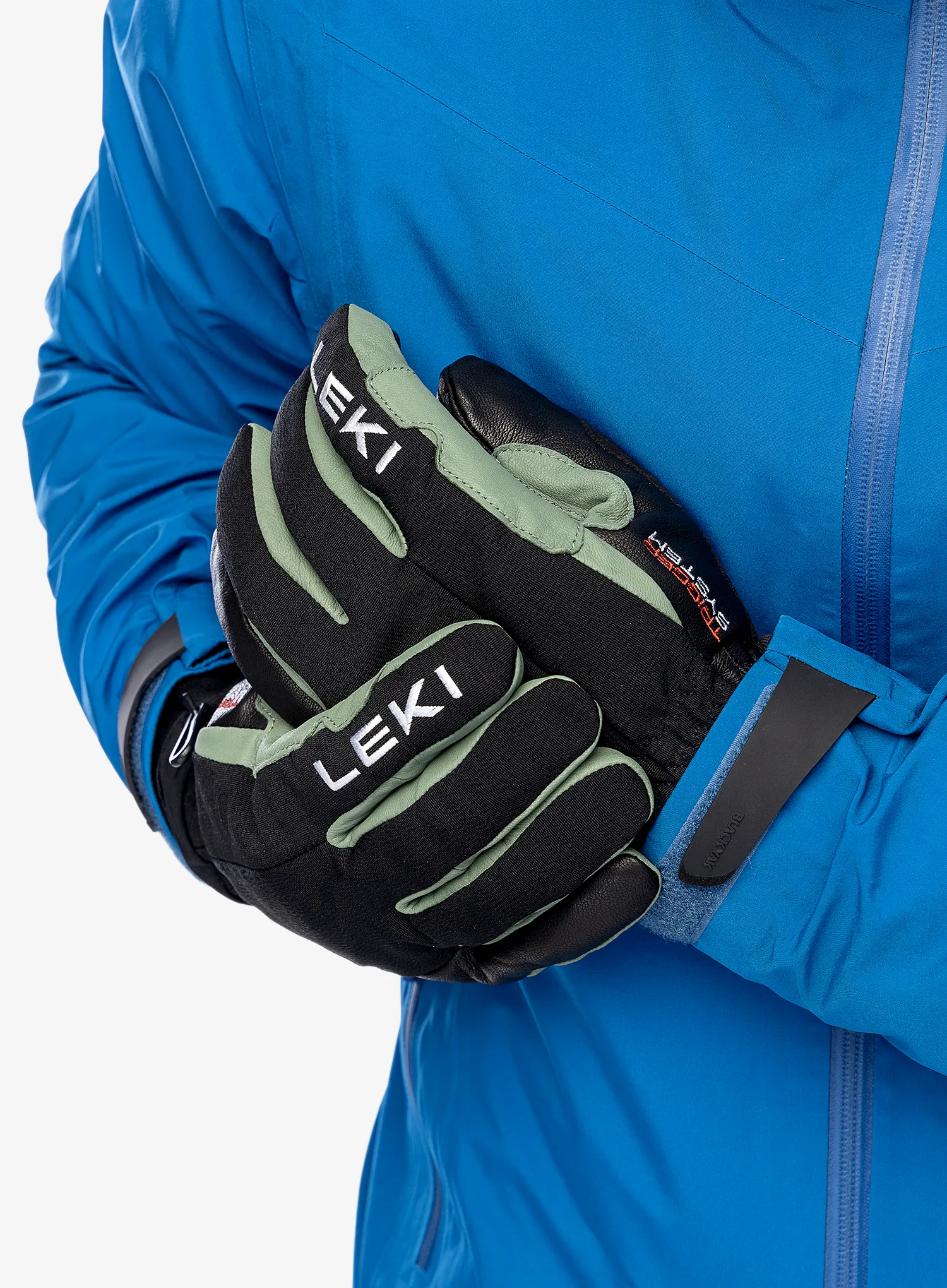 Lyžařské rukavice Leki Argus Thermo 3D - black/dusty green