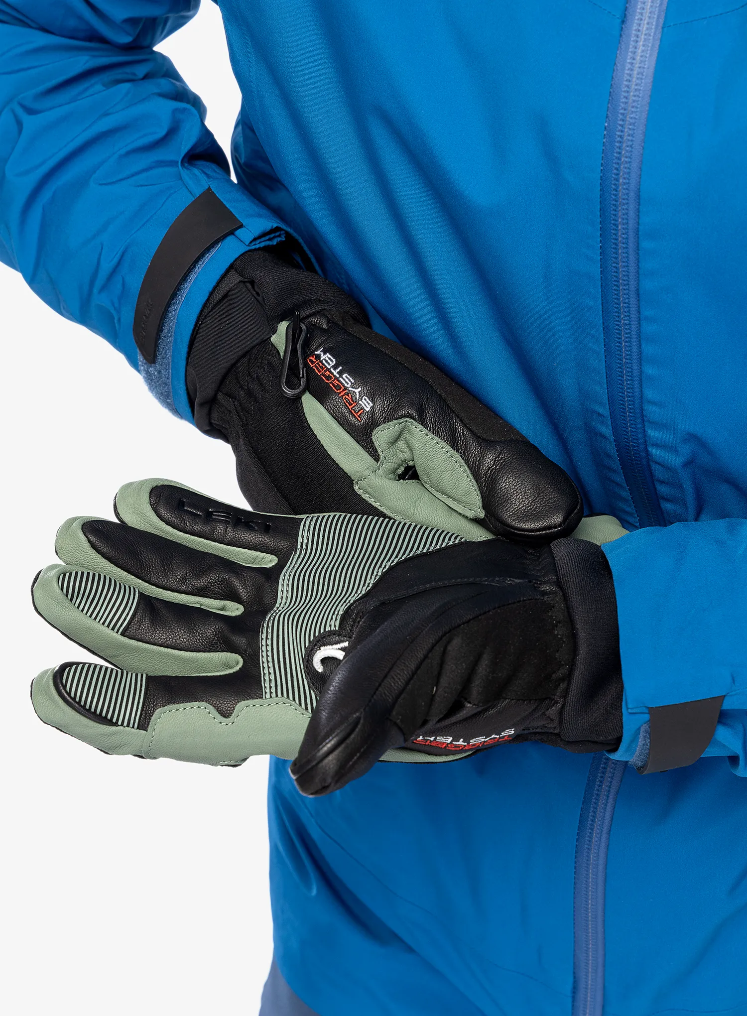 Lyžařské rukavice Leki Argus Thermo 3D - black/dusty green