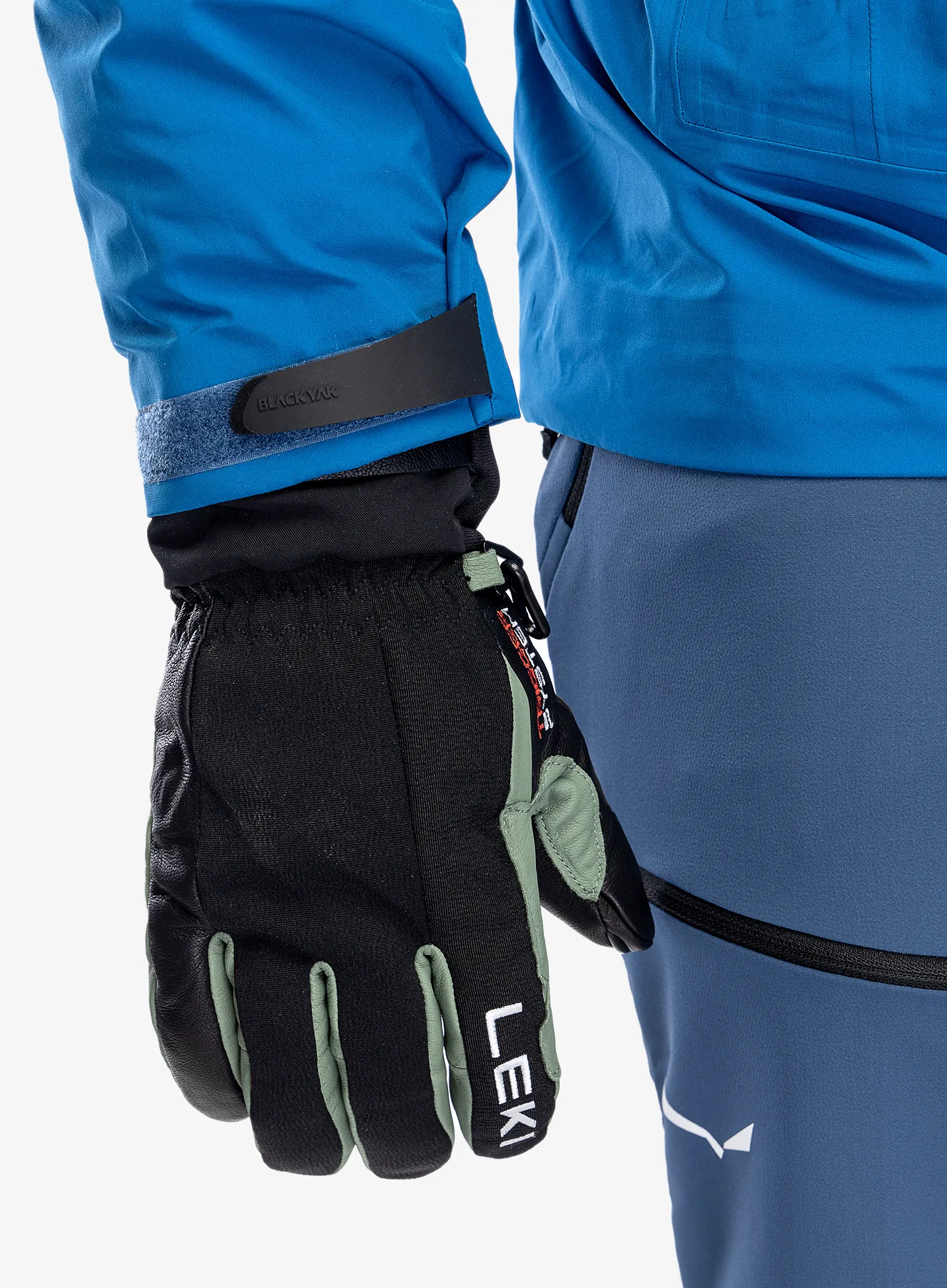 Lyžařské rukavice Leki Argus Thermo 3D - black/dusty green