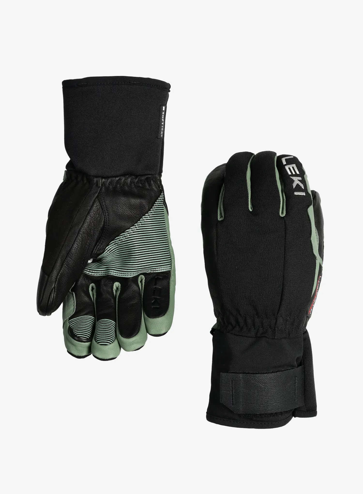 Lyžařské rukavice Leki Argus Thermo 3D - black/dusty green