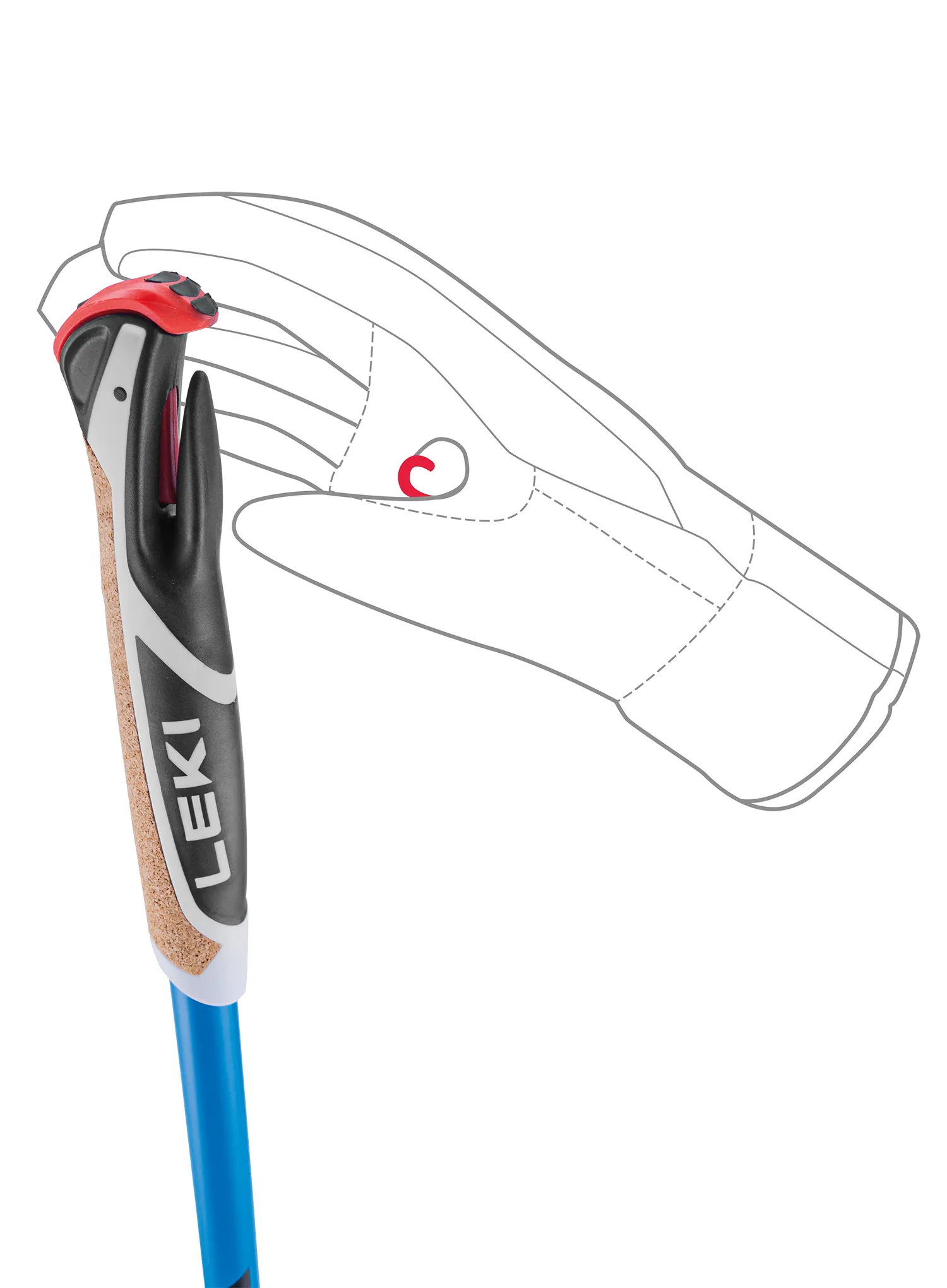 Hůlky na běžky Leki CC 450 - brightblue/black/white